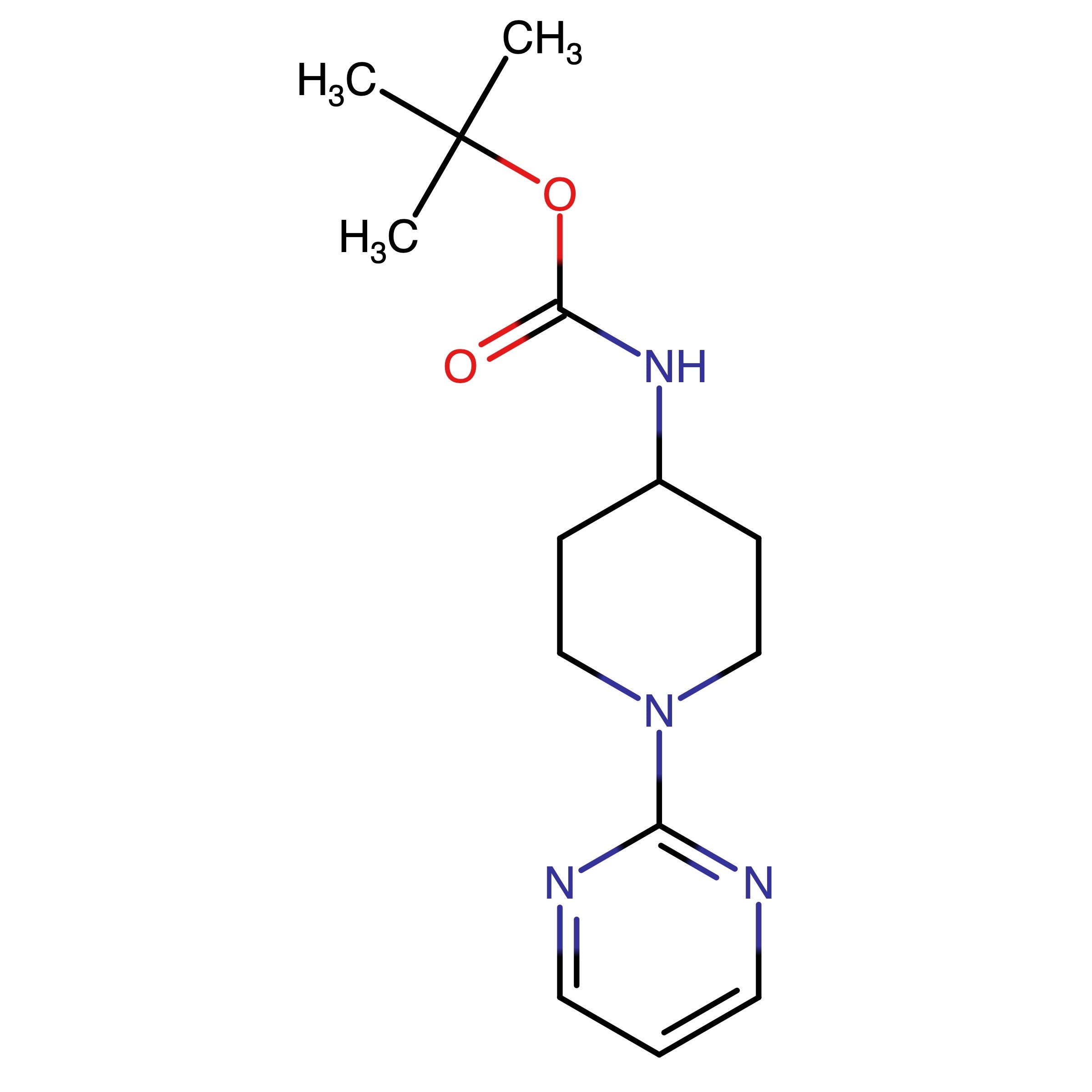 CAS RN 596817-38-8 | tert-Butyl (1-(pyrimidin-2-yl)piperidin-4-yl)carbamate | MFCD13969223