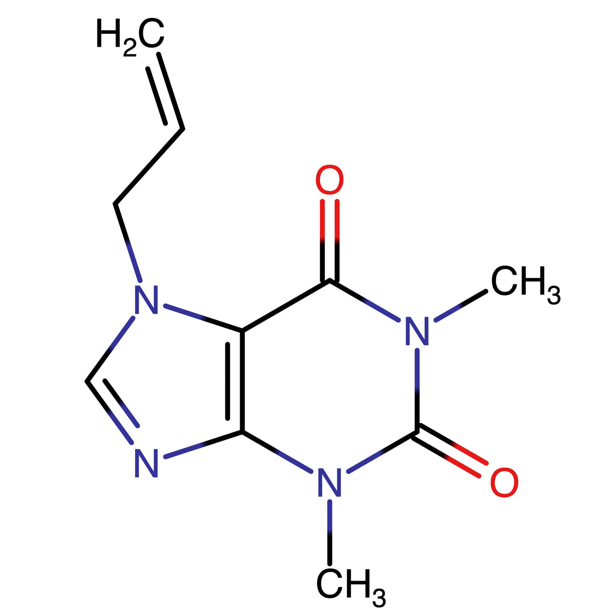 CAS RN 61444-26-6 | 1,3-Dimethyl-7-prop-2-enylpurine-2,6-dione