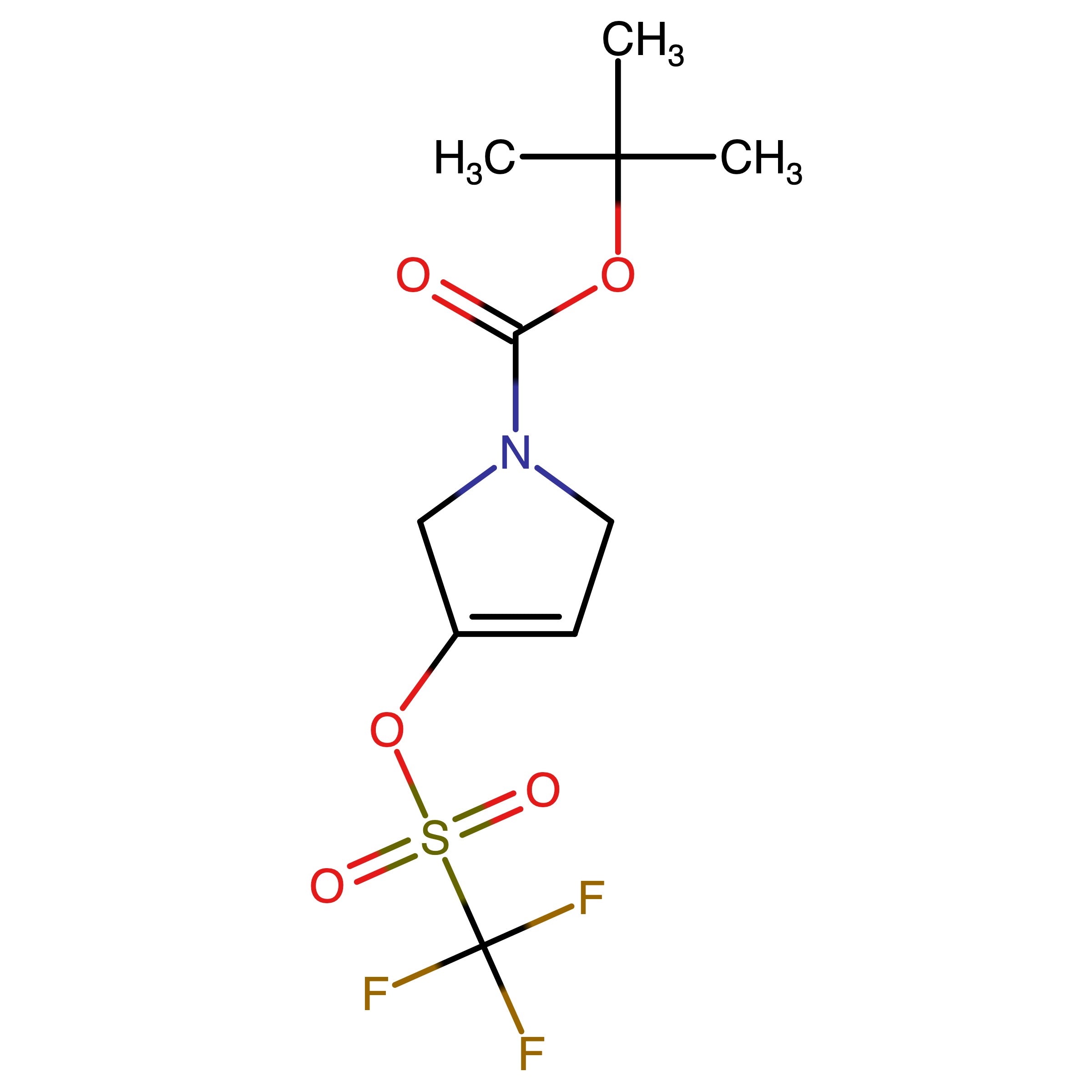 CAS RN 630121-86-7 | tert-Butyl 3-(((trifluoromethyl)sulfonyl)oxy)-2,5-dihydro-1H-pyrrole-1-carboxylate | MFCD23135802