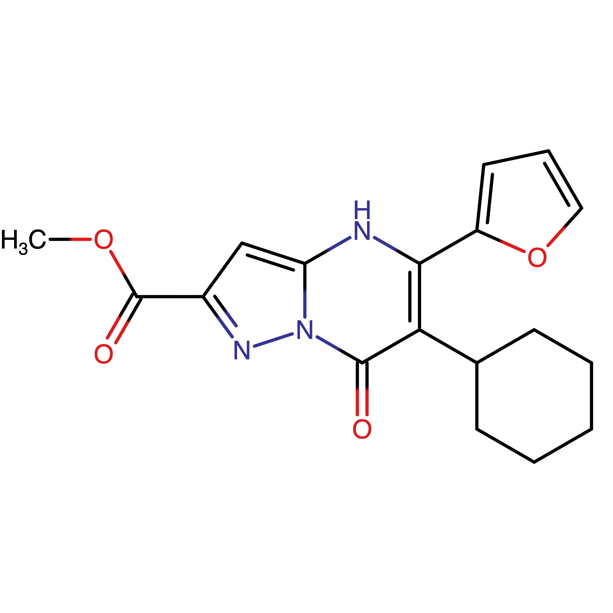 CAS RN 632365-35-6 | 6-Cyclohexyl-5-furan-2-yl-7-oxo-4,7-dihydro-pyrazolo[1,5-a]pyrimidine-2-carboxylic acid methyl ester