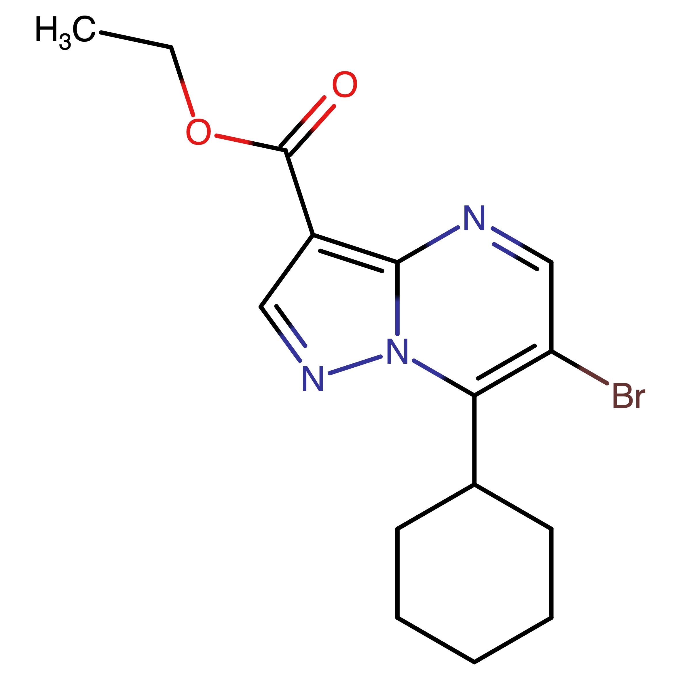 CAS RN 632365-91-4 | 6-Bromo-7-cyclohexyl-pyrazolo[1,5-a]pyrimidine-3-carboxylic acid ethyl ester