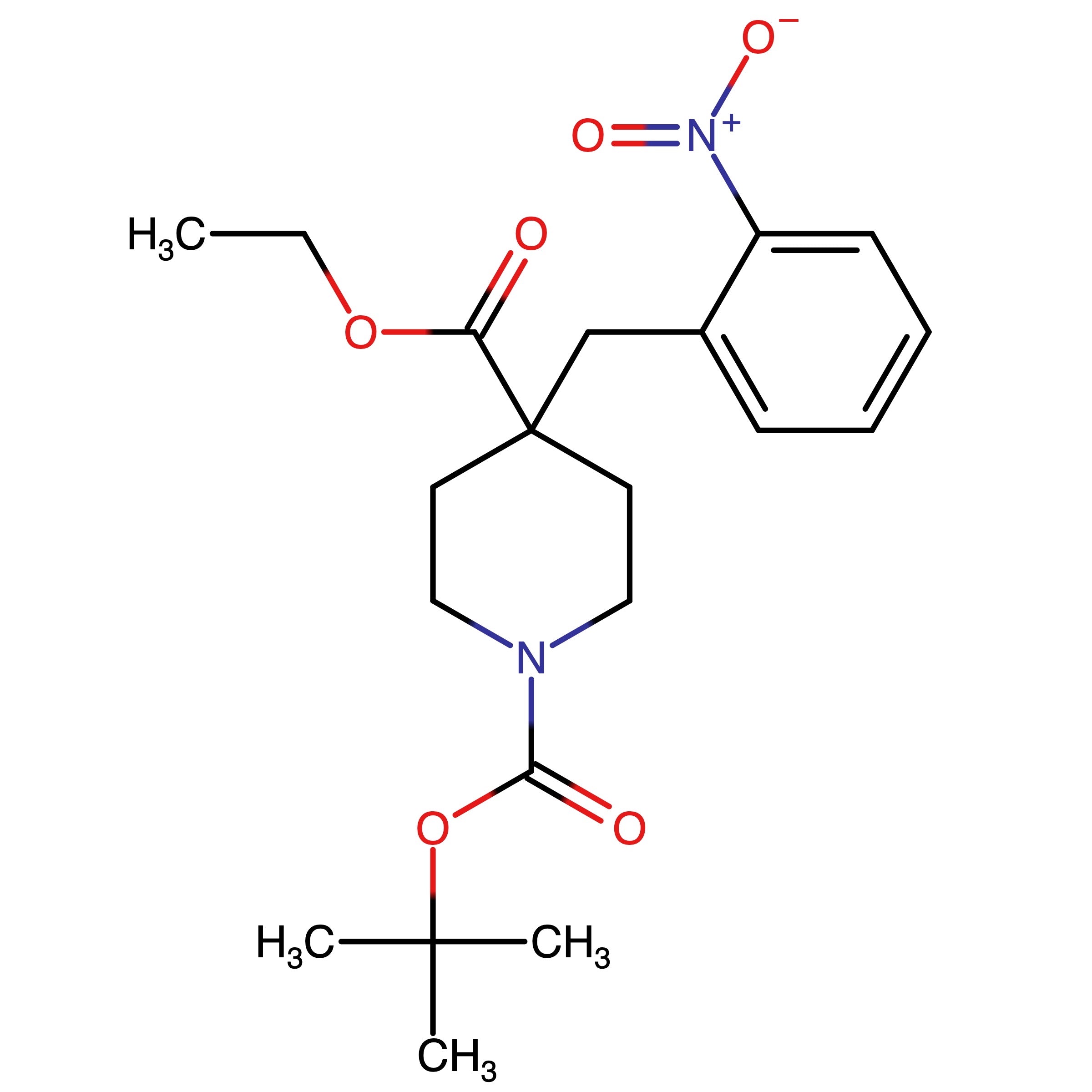 CAS RN 635713-04-1 | Ethyl 1-tert-butyloxycarbonyl-4-(2-nitrobenzyl)piperidine-4-carboxylate