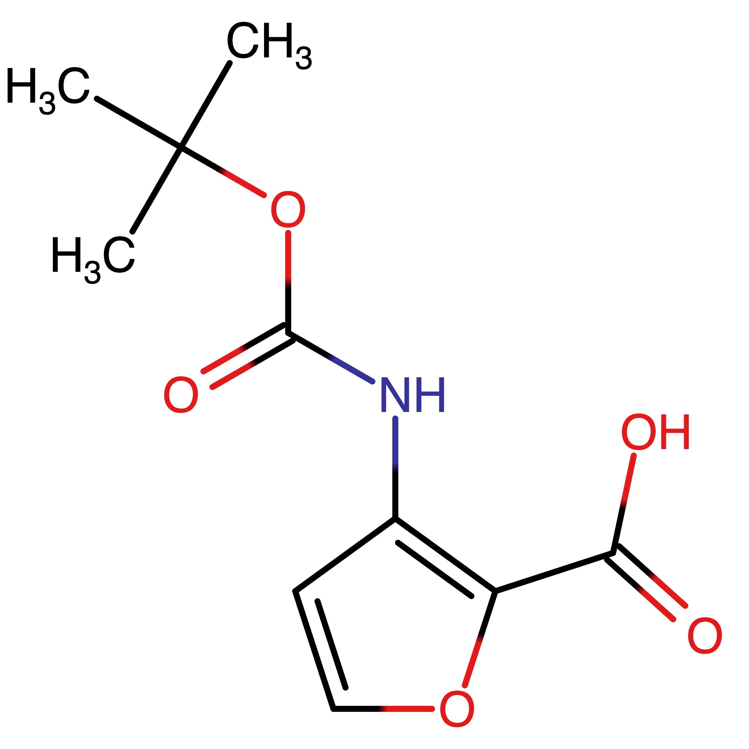 CAS RN 655255-06-4 | 3-[(tert-Butoxycarbonyl)amino]-2-furoic acid | MFCD11111626