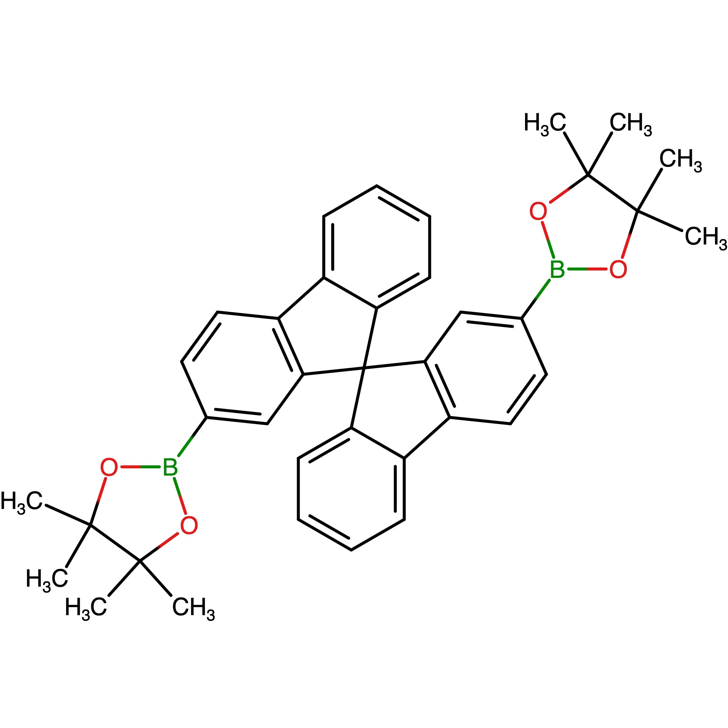CAS RN 676168-63-1 | 2,2'-Bis(4,4,5,5-tetramethyl-1,3,2-dioxaborolan-2-yl)-9,9'-spirobi[fluorene]Ê | MFCD30536719