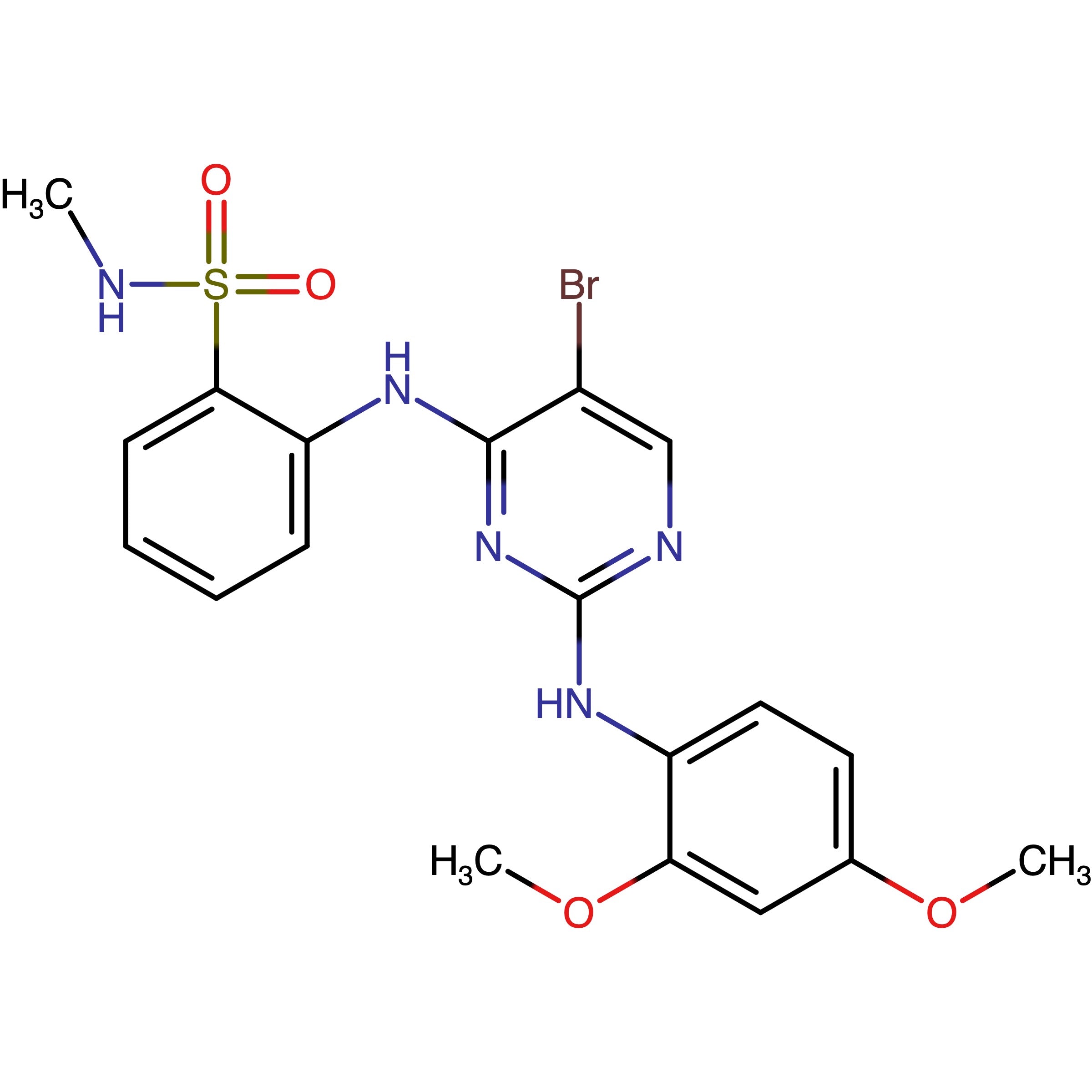 CAS RN 761436-43-5 | Name: 2-[5-Bromo-2-(2,4-dimethoxy-phenylamino)-pyrimidin-4-ylamino]-N-methyl-benzenesulfonamide