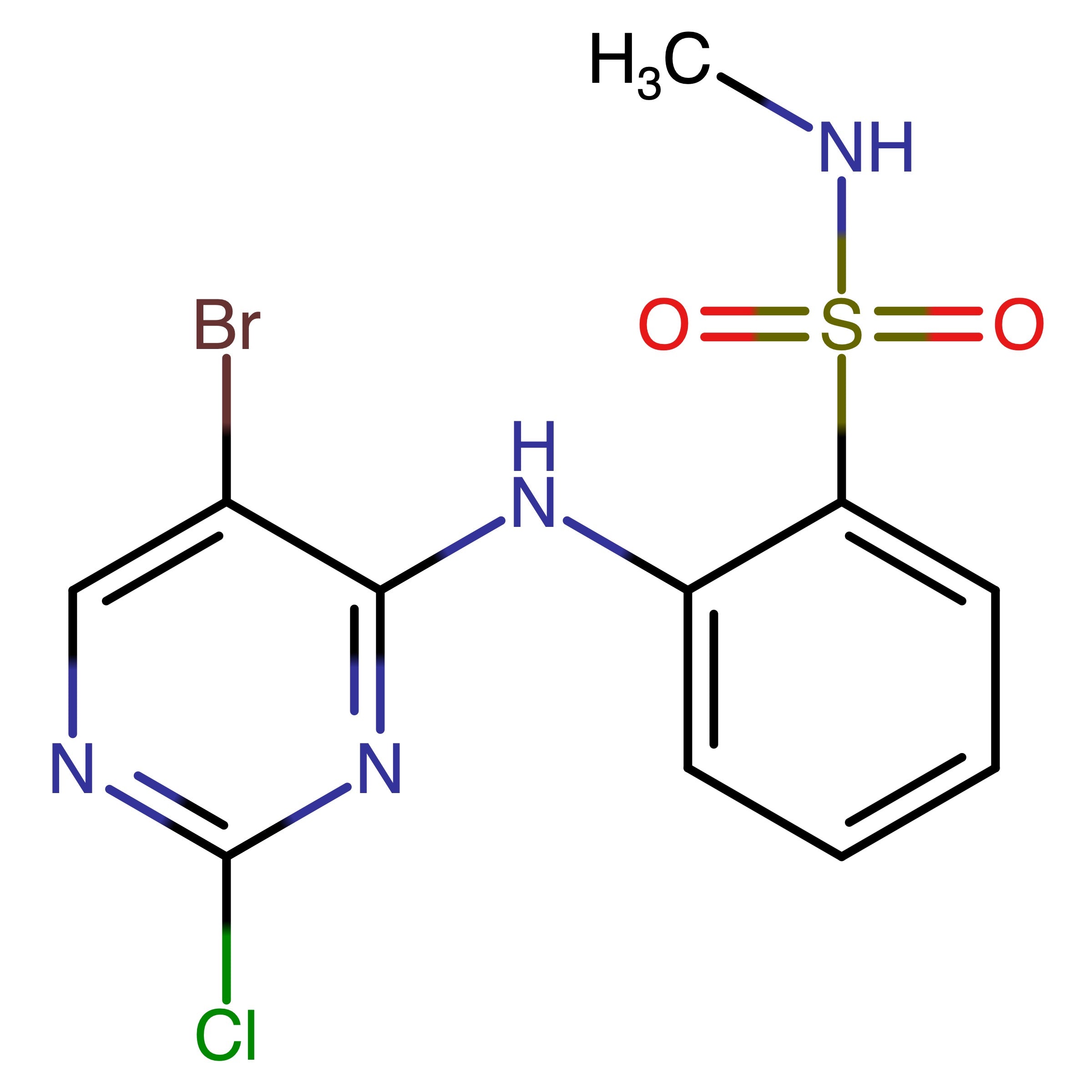 CAS RN 761440-01-1 | Name: 2-(5-Bromo-2-chloro-pyrimidin-4-ylamino)-N-methyl-benzenesulfonamide | MDL: MFCD26399070