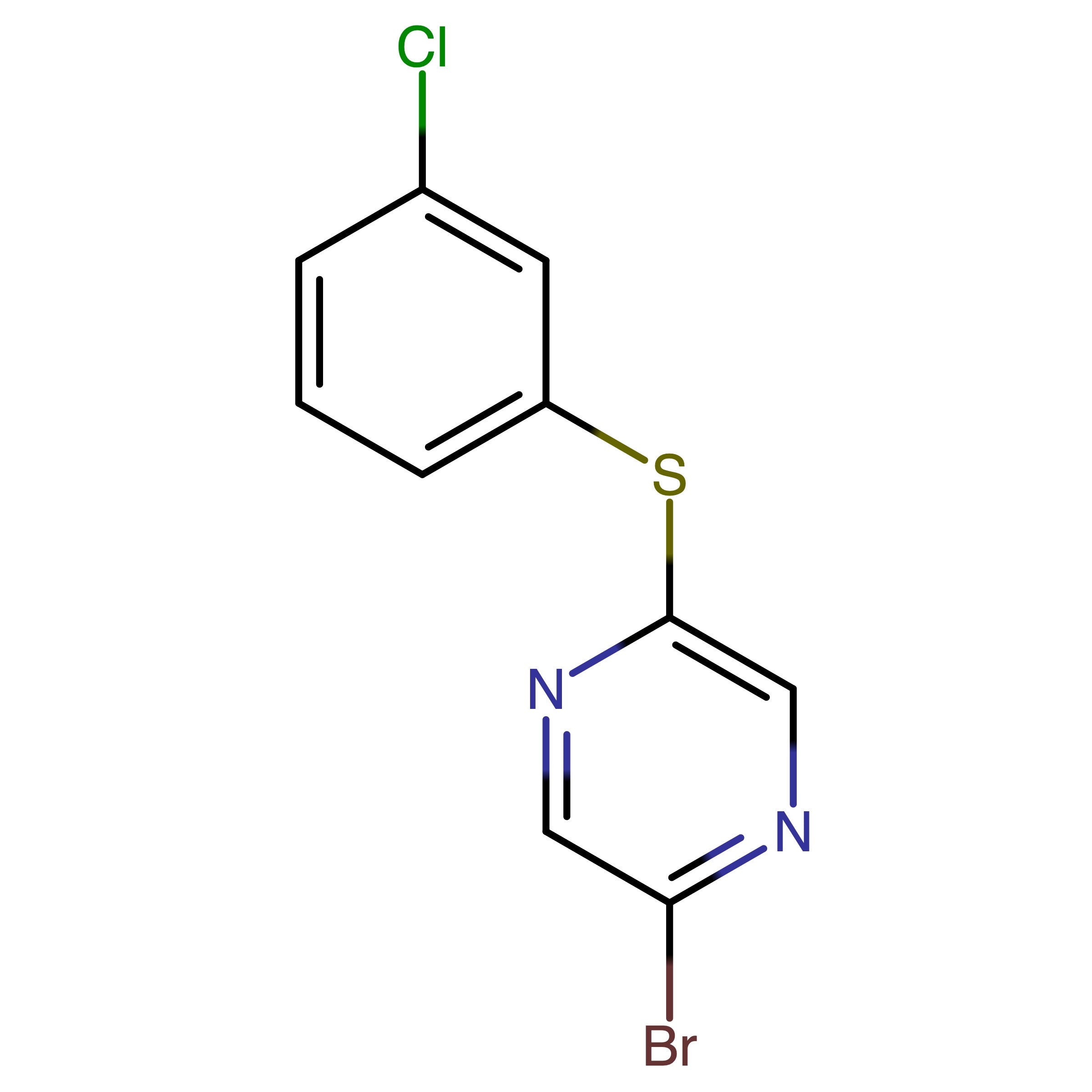 CAS RN 767342-34-7 | 2-Bromo-5-(3-chloro-phenylsulfanyl)-pyrazine