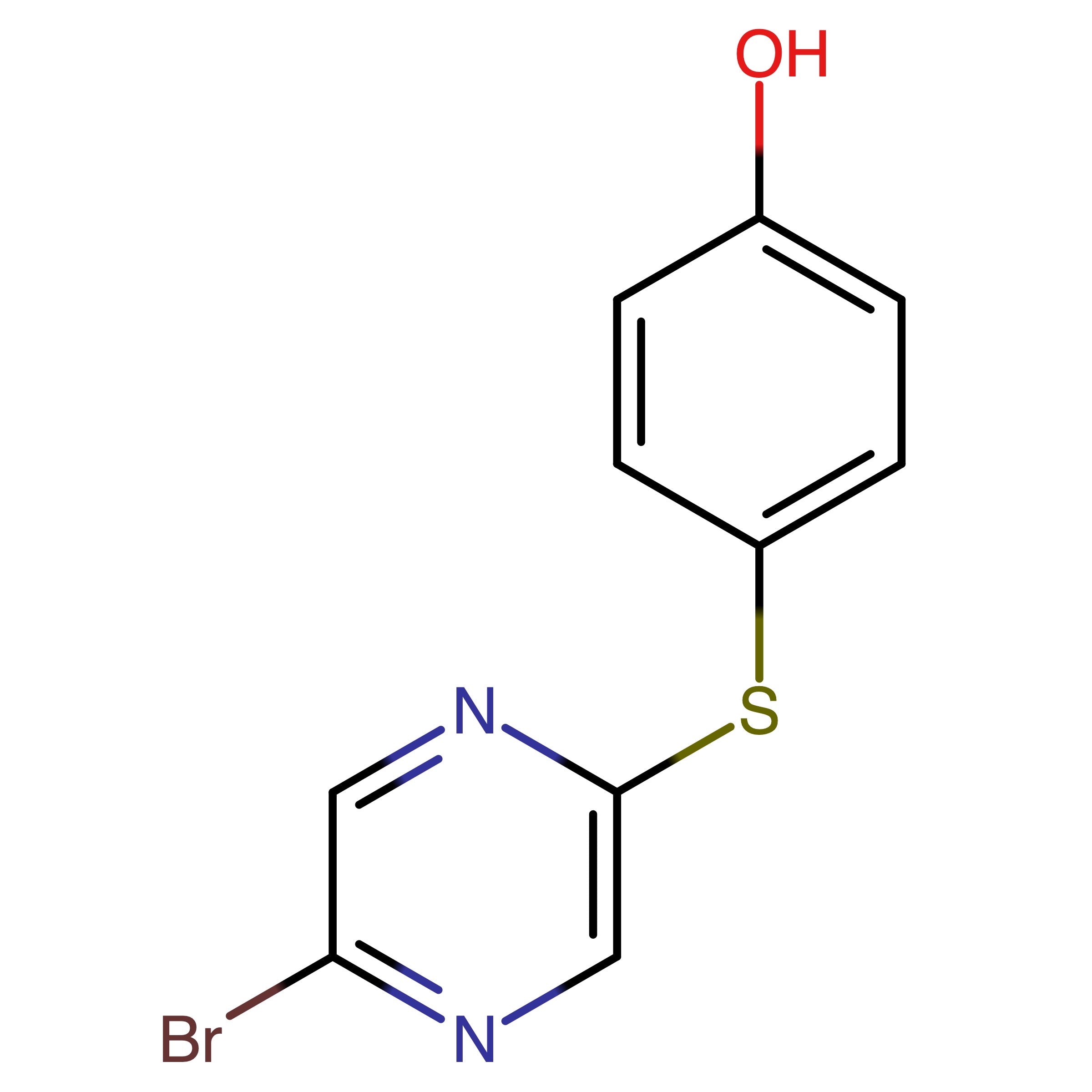CAS RN 767342-35-8 | 4-(5-Bromo-pyrazin-2-ylsulfanyl)-phenol