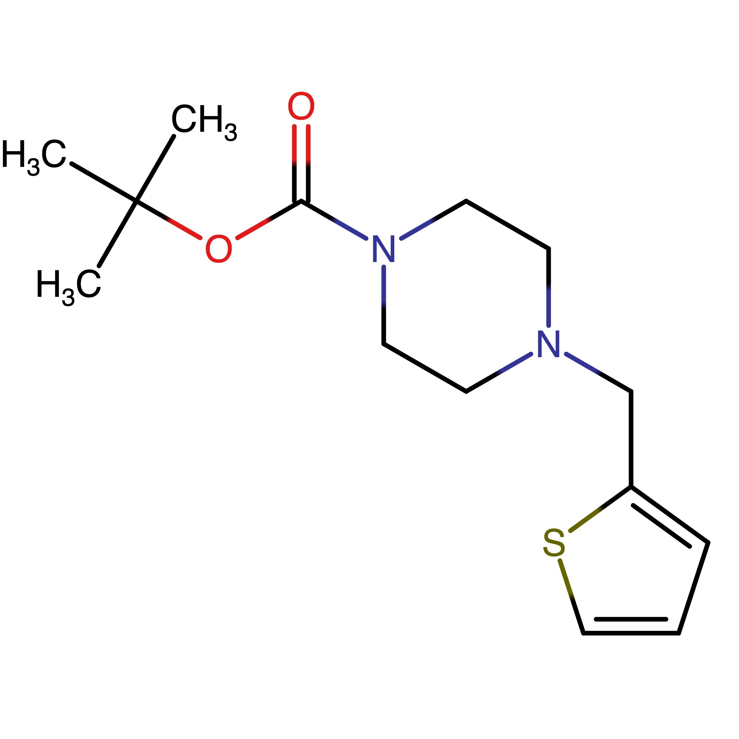 CAS RN 77278-68-3 | tert-Butyl 4-(thiophen-2-ylmethyl)piperazine-1-carboxylate | MFCD21102708