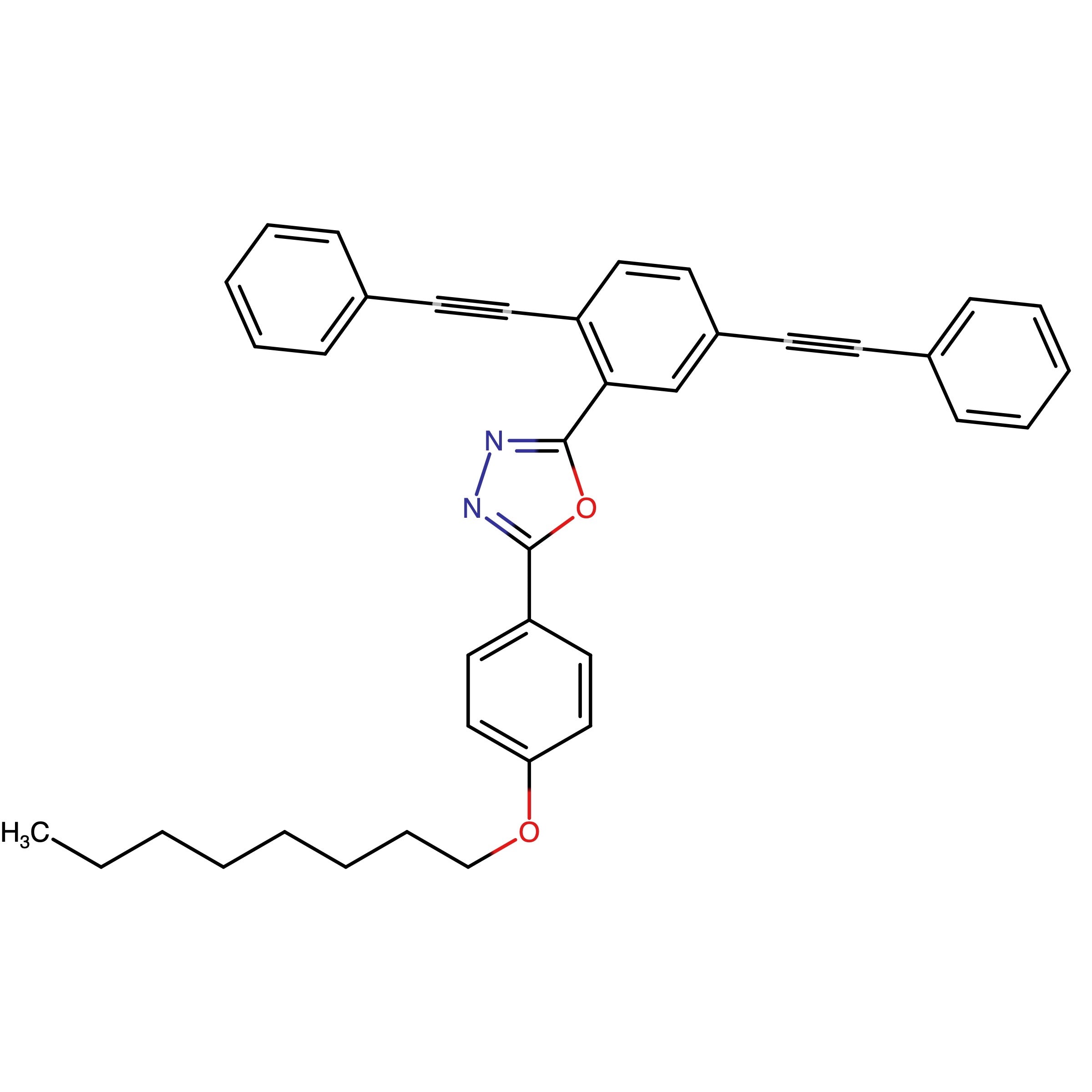 CAS RN 784213-64-5 | 2-(2,5-Bis-phenylethynylphenyl)-5-(4-octyloxyphenyl)-[1,3,4]oxadiazole