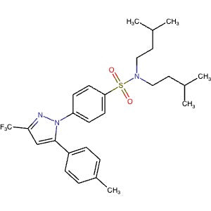 853793-29-0 | N,N-Diisopentyl-4-(5-(p-tolyl)-3-(trifluoromethyl)-1H-pyrazol-1-yl)benzenesulfonamide - Hoffman Fine Chemicals