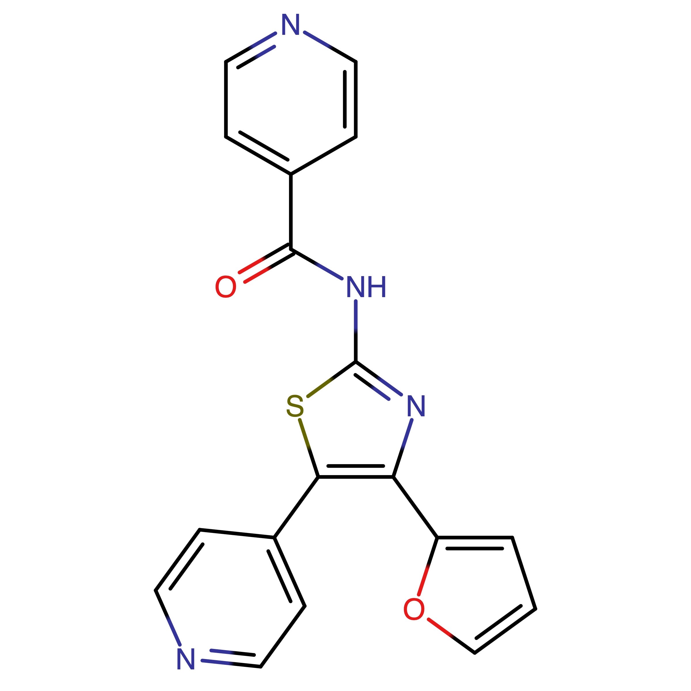 CAS RN 858974-16-0 | Name: N-[4-(2-Furyl)-5-(4-pyridyl)thiazol-2-yl]pyridine-4-carboxamide