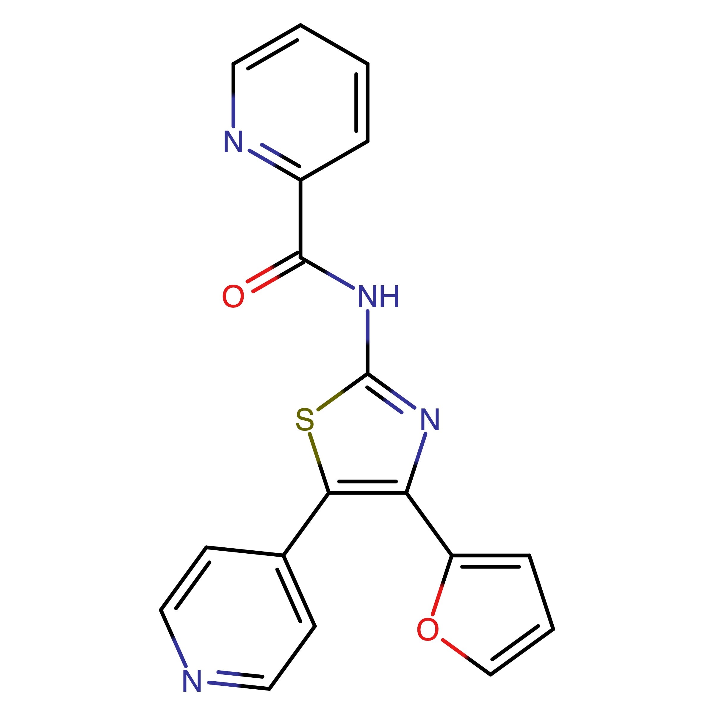 CAS RN 858974-21-7 | Name: N-[4-(2-Furyl)-5-(4-pyridyl)thiazol-2-yl]pyridine-2-carboxamide