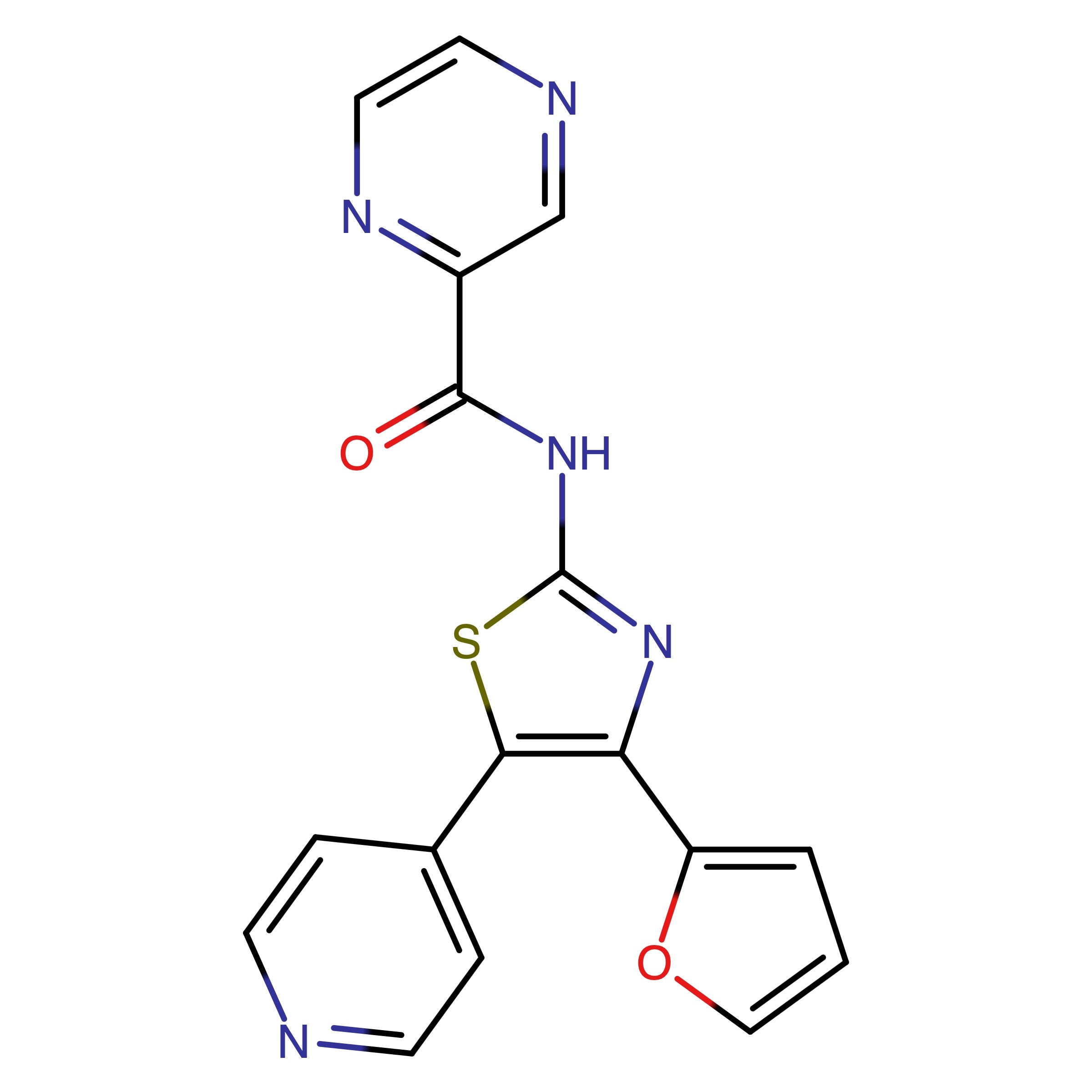 CAS RN 858974-22-8 | Name: N-[4-(2-Furyl)-5-(4-pyridyl)thiazol-2-yl]pyrazine-2-carboxamide