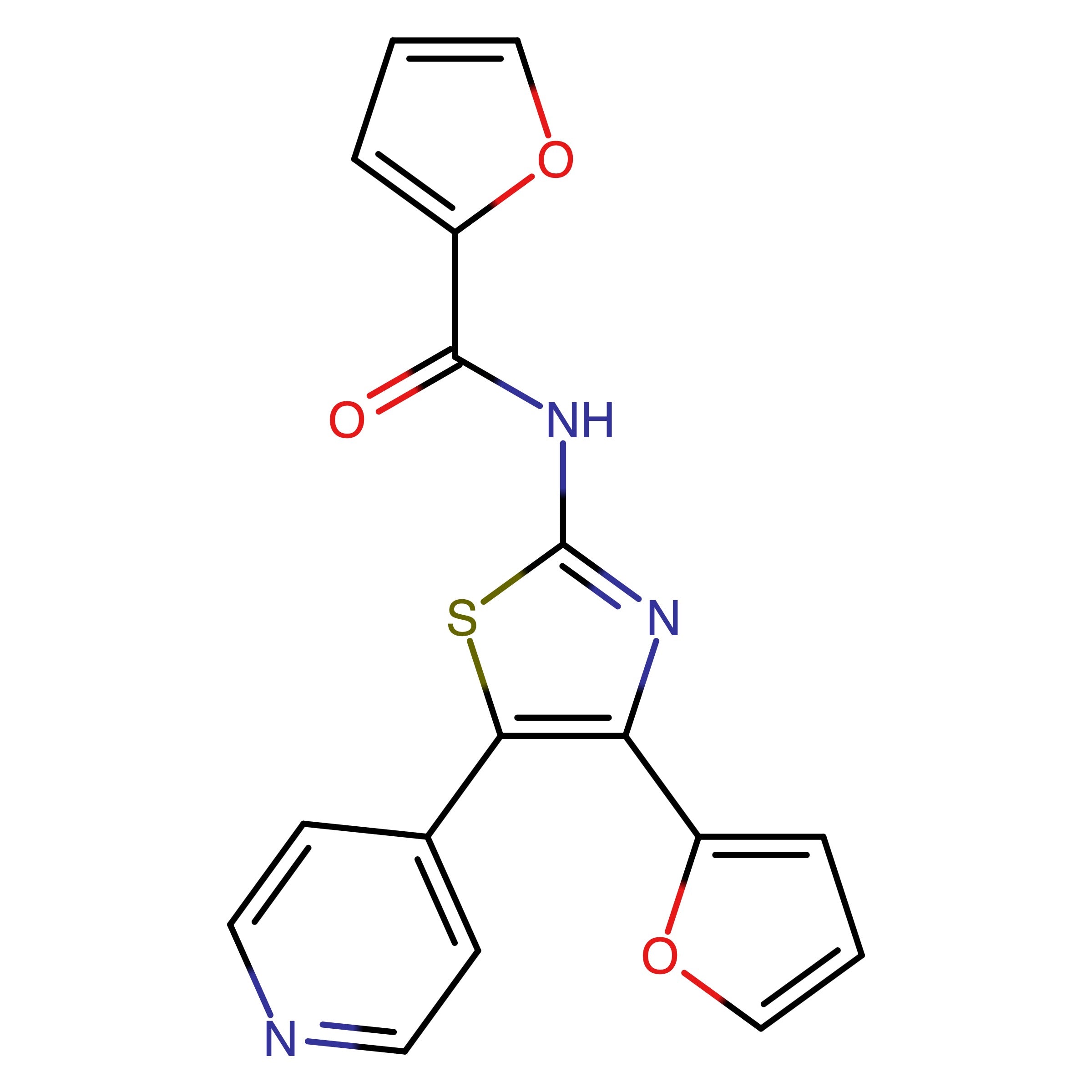 CAS RN 858974-23-9 | Name: N-[4-(2-Furyl)-5-(4-pyridyl)thiazol-2-yl]furan-2-carboxamide