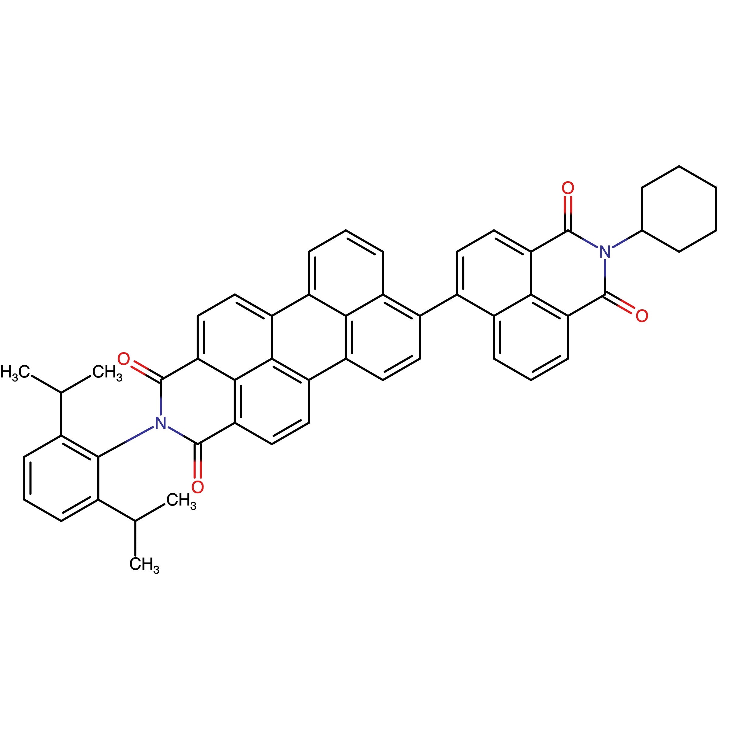CAS RN 861454-89-9 | N-(2,6-Diisopropylphenyl)-9-(4-N-cyclohexylnaphthalene-1,8-dicarboximide)perylene-3,4-dicarboximide