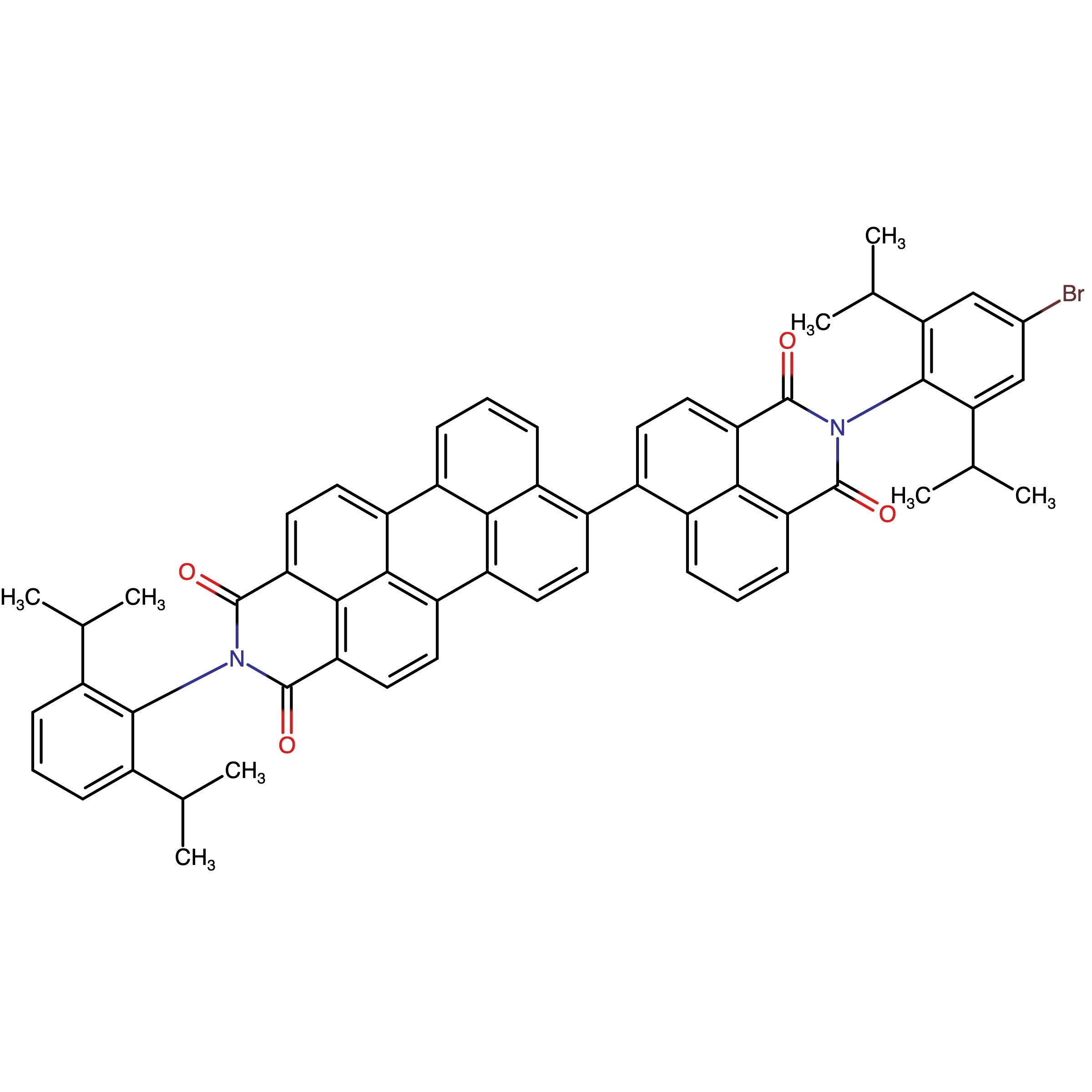 CAS RN 862852-52-6 | N-(2,6-Diisopropylphenyl)-9-(4-bromo-2,6-diisopropylphenylnaphthalene-1,8-dicarboximide)perylene-3,4-dicarboximide