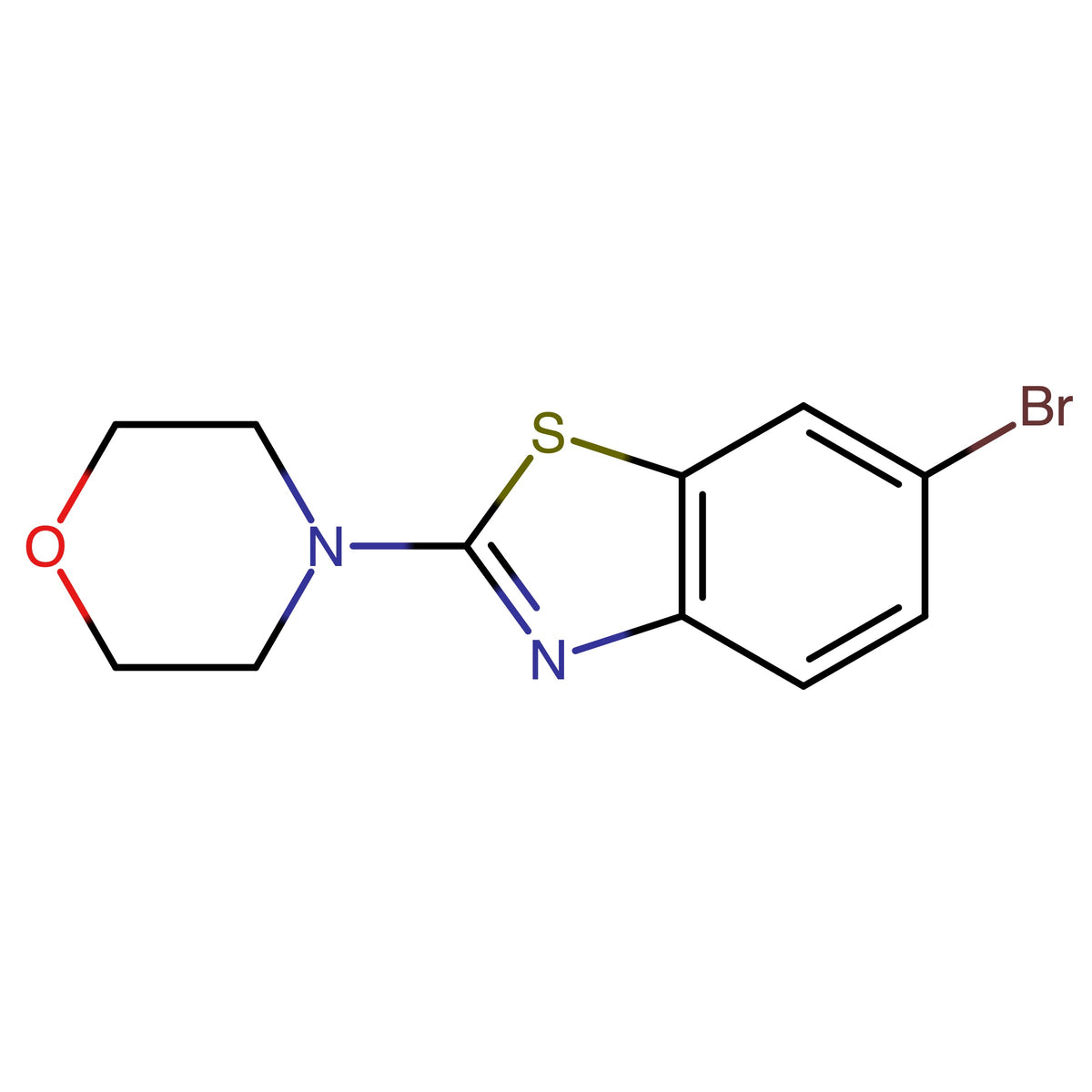 CAS RN 863001-17-6 | 4-(6-Bromo-1,3-benzothiazol-2-yl)morpholine | MFCD05892920