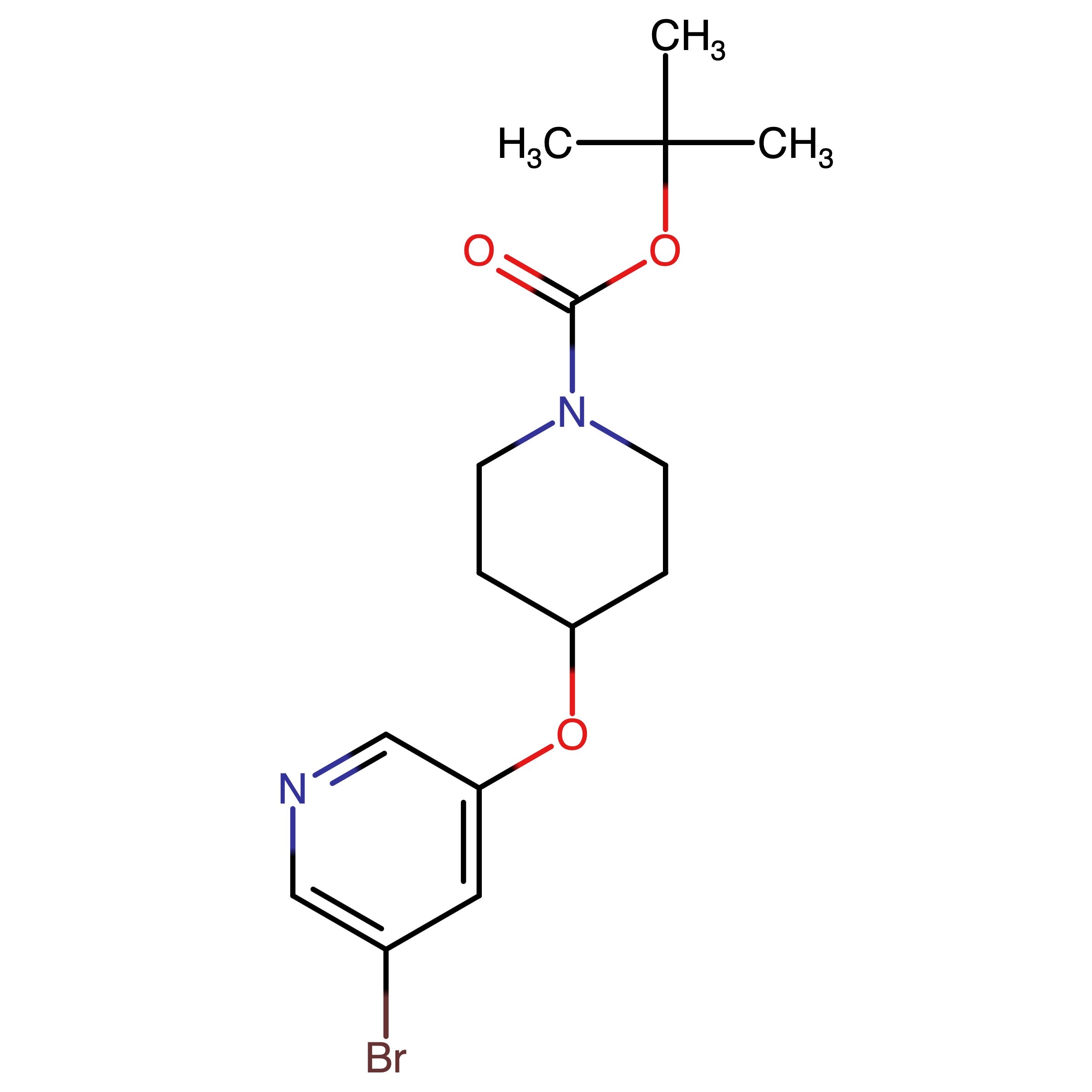 CAS RN 871681-80-0 | Name: tert-Butyl 4-((5-bromopyridin-3-yl)oxy)piperidine-1-carboxylate | MDL: MFCD31717063