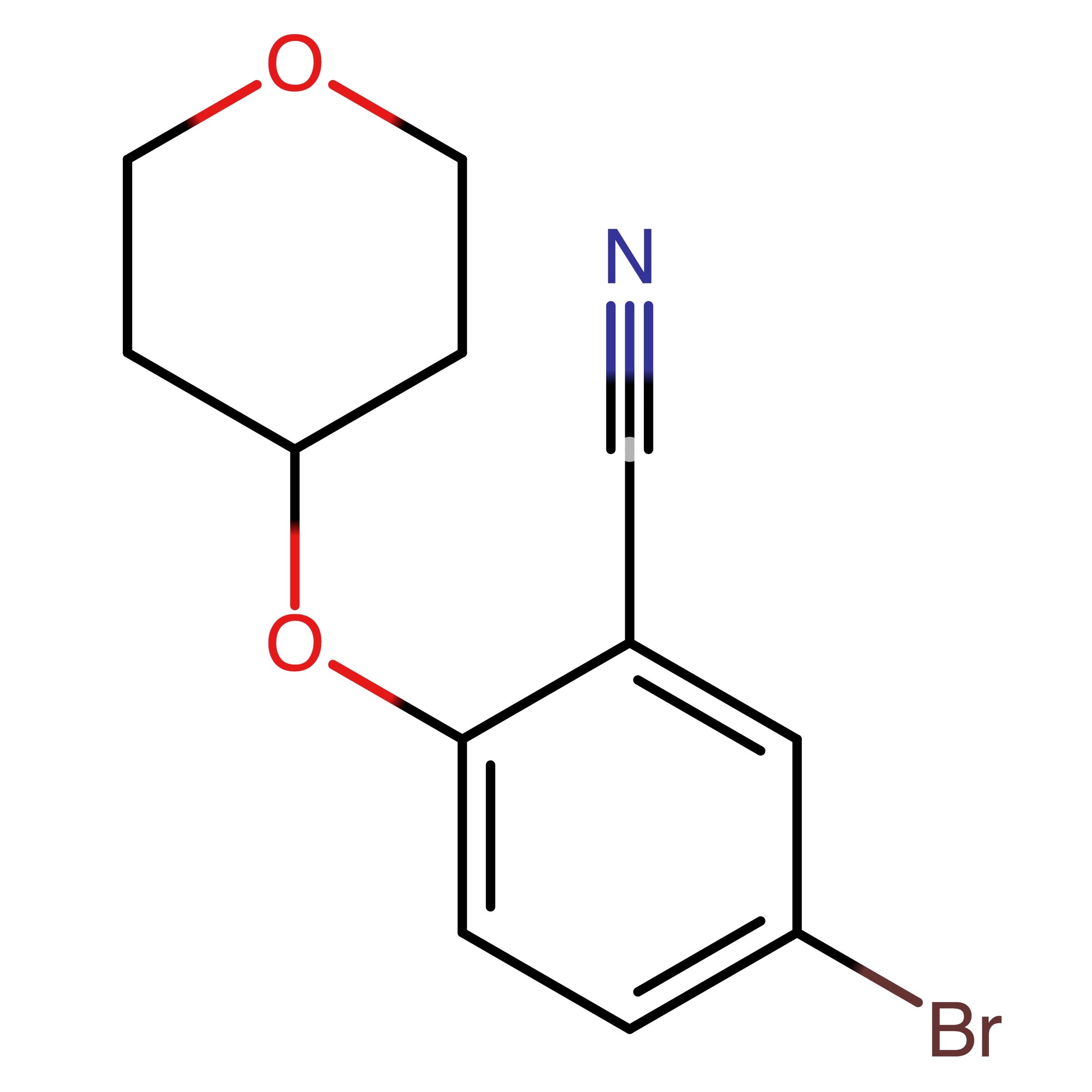 CAS RN 876918-62-6 | 5-Bromo-2-((tetrahydro-2H-pyran-4-yl)oxy)benzonitrile | MFCD22393669