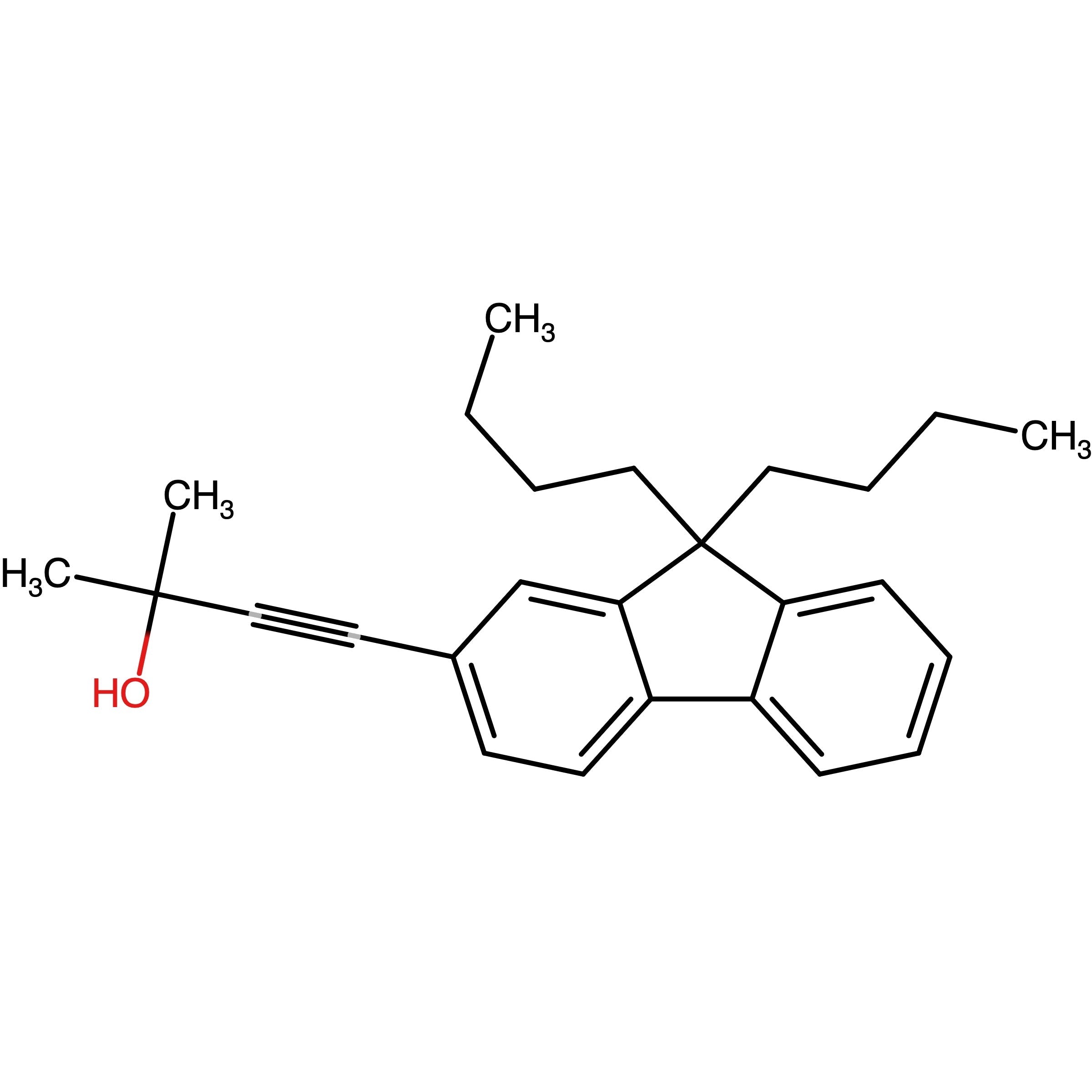 CAS RN 880490-72-2 | 4-(9,9-Dibutyl-9H-fluoren-2-yl)-2-methylbut-3-yn-2-ol