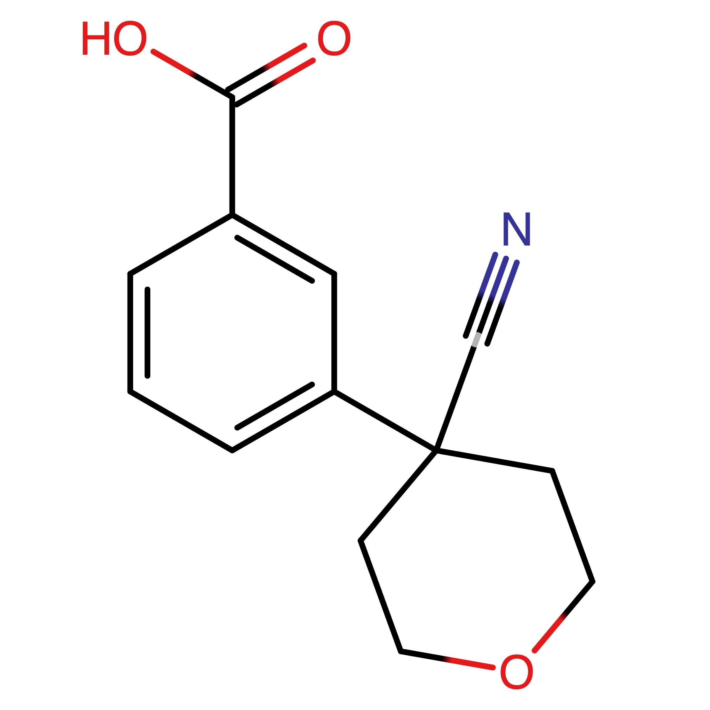 CAS RN 884001-10-9 | 3-(4-carbonitriltetrahydro-2H-pyran-4-yl)benzoic acid | MFCD19439644
