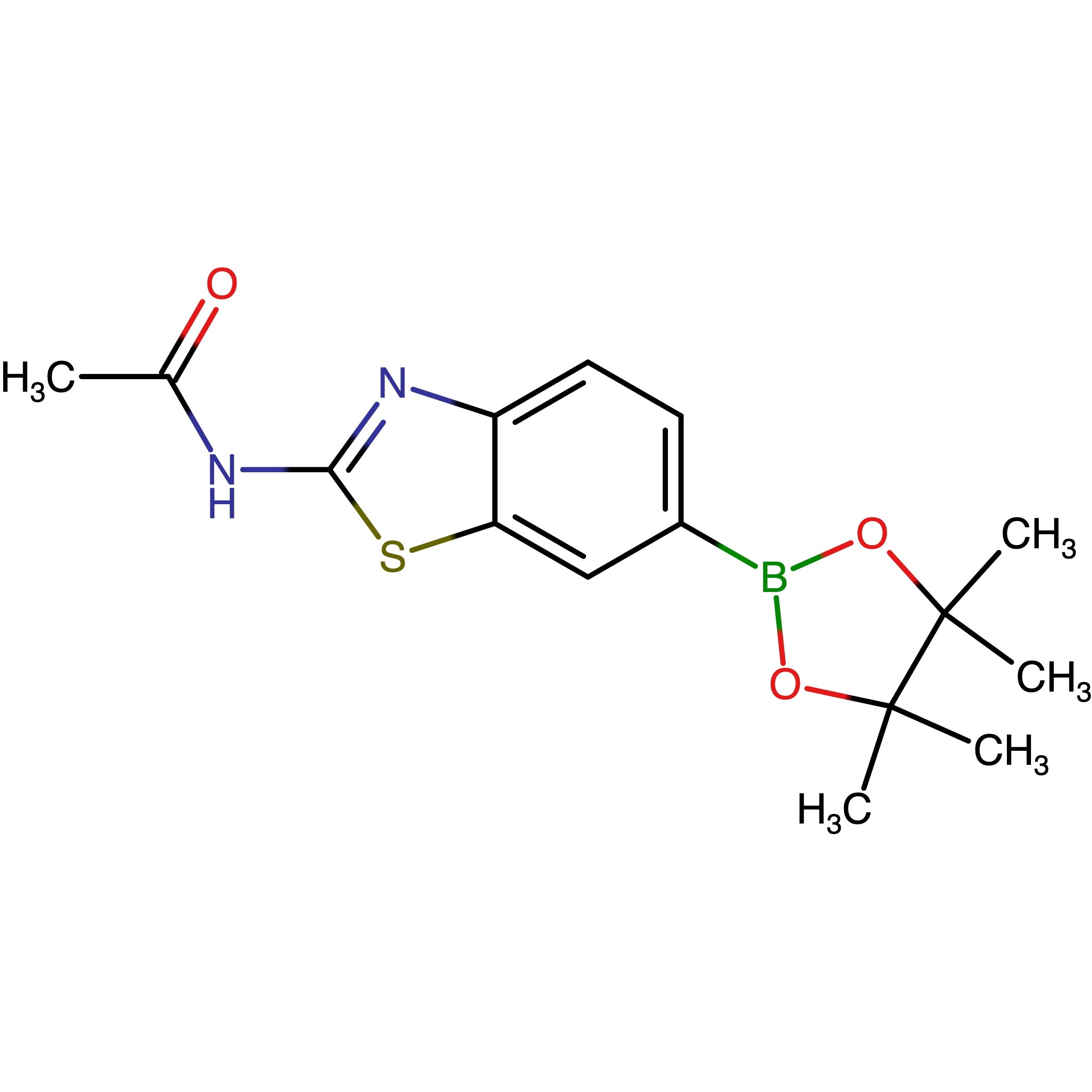 CAS RN 885069-14-7 | N-(6-(4,4,5,5-Tetramethyl-1,3,2-dioxaborolan-2-yl)benzo[d]thiazol-2-yl)acetamide | MFCD22571502