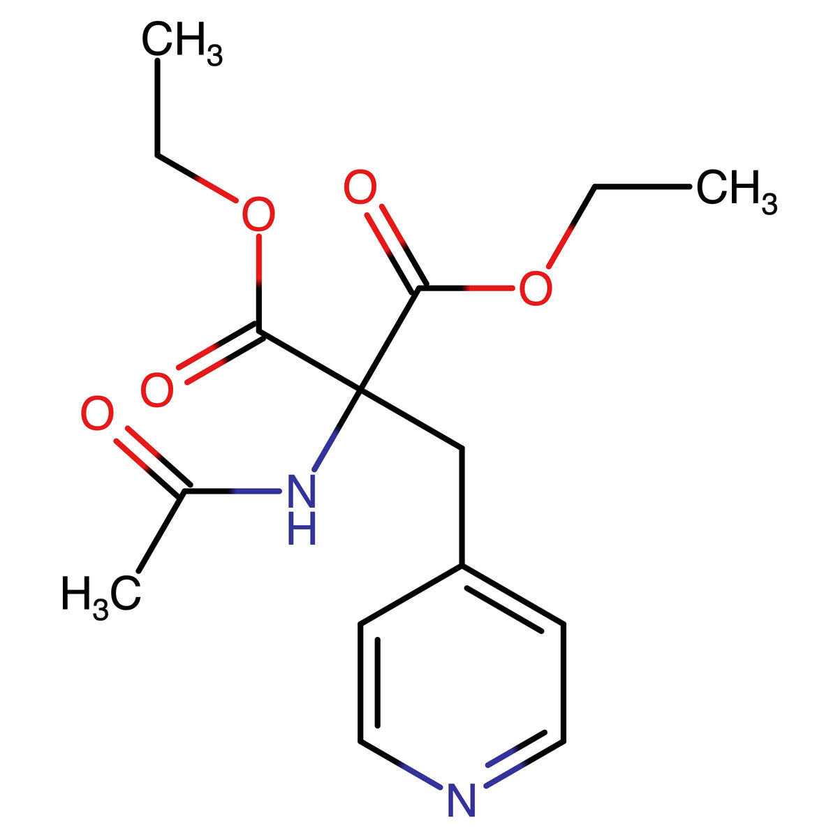 CAS RN 89662-45-3 | Diethyl 2-acetamido-2-(pyridin-4-ylmethyl)propanedioate