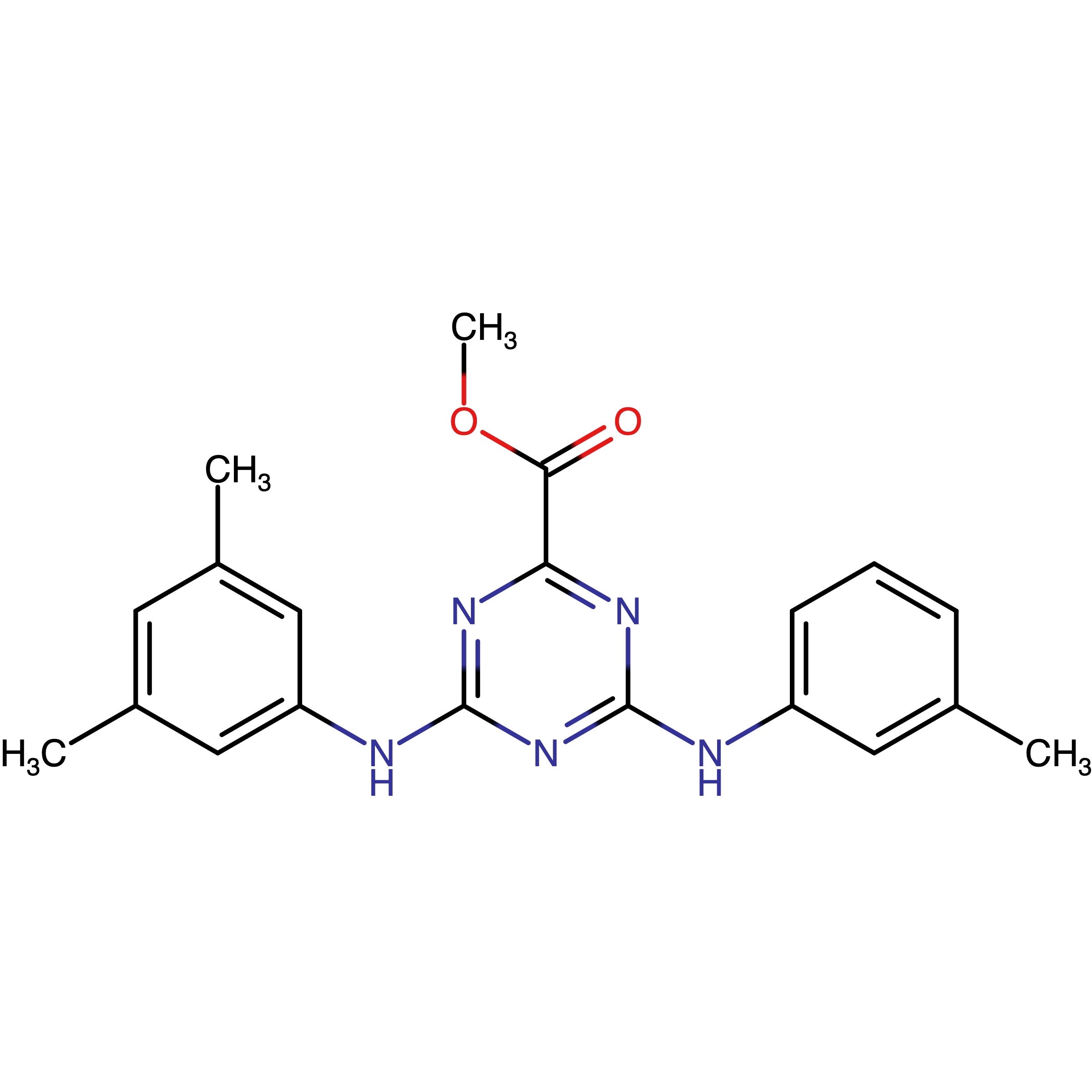 CAS RN 909863-59-8 | 4-(3,5-Dimethyl-phenylamino)-6-m-tolylamino-[1,3,5]triazine-2-carboxylic acid methyl ester