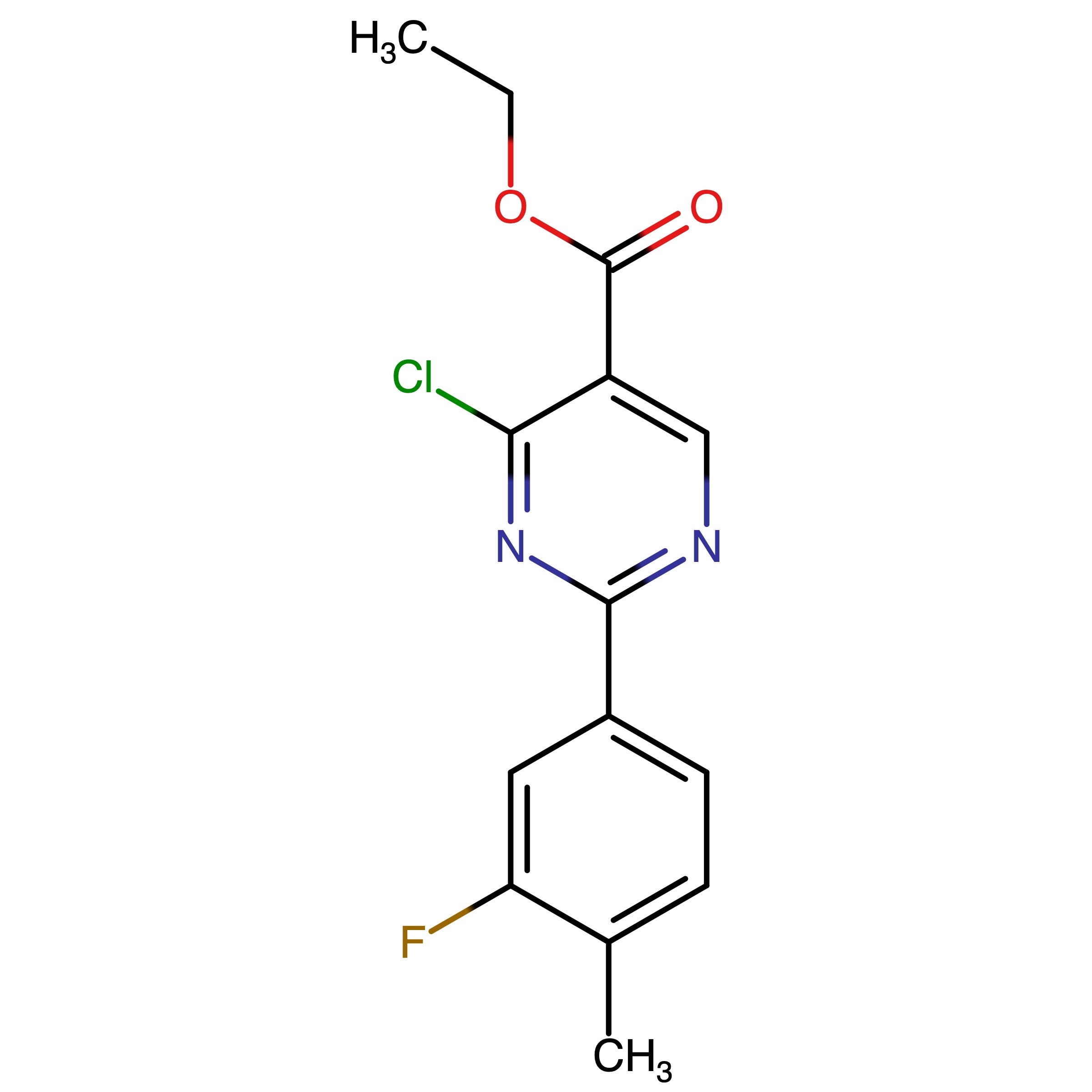 CAS RN 910053-54-2 | 4-Chloro-2-(3-fluoro-4-methylphenyl)-pyrimidine-5-carboxylic acid ethyl ester