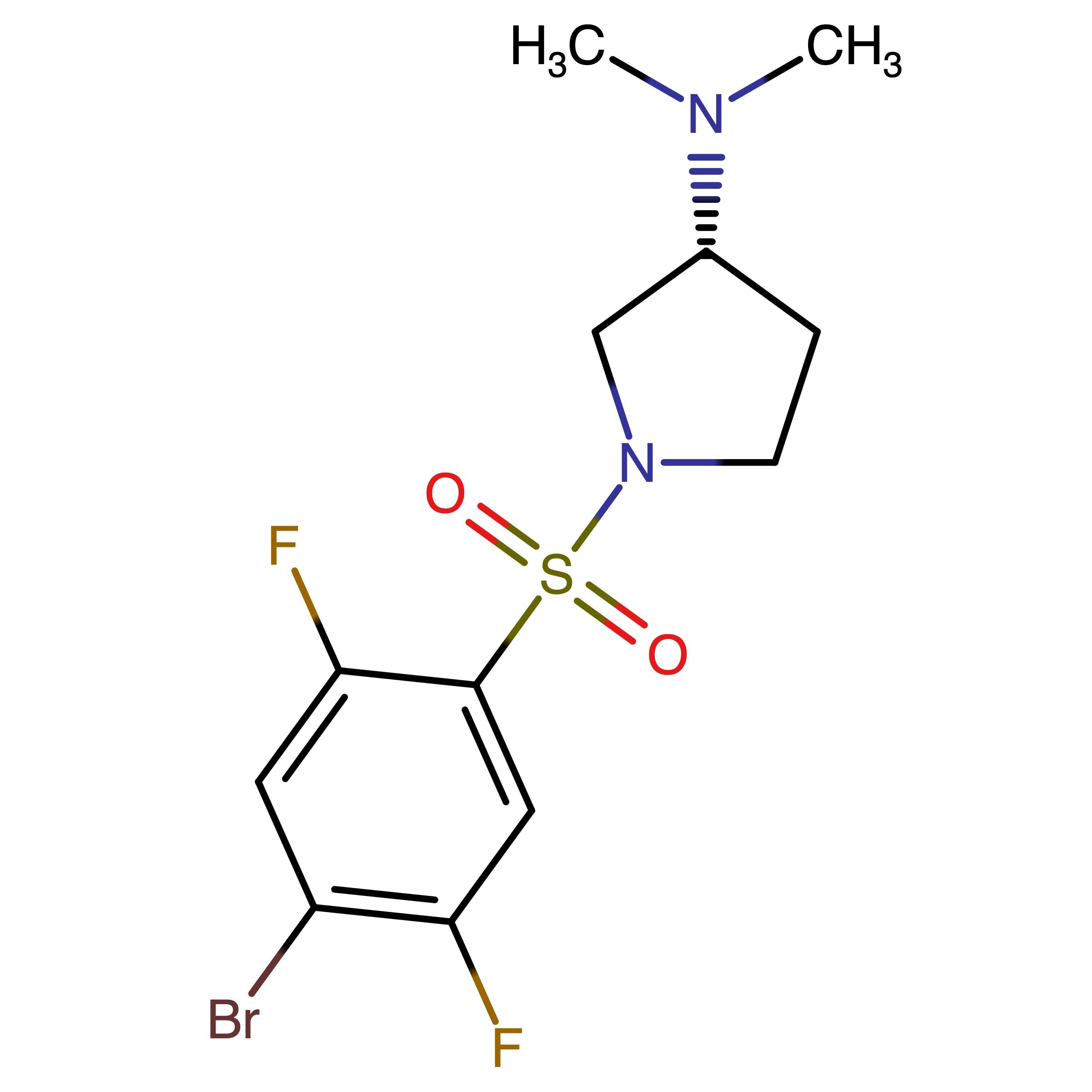 CAS RN 917357-74-5 | (3R)_1_[(4_Bromo_2,5_difluoro_phenyl)sulfonyl]_N,N_dimethyl_pyrrolidin_3_amine