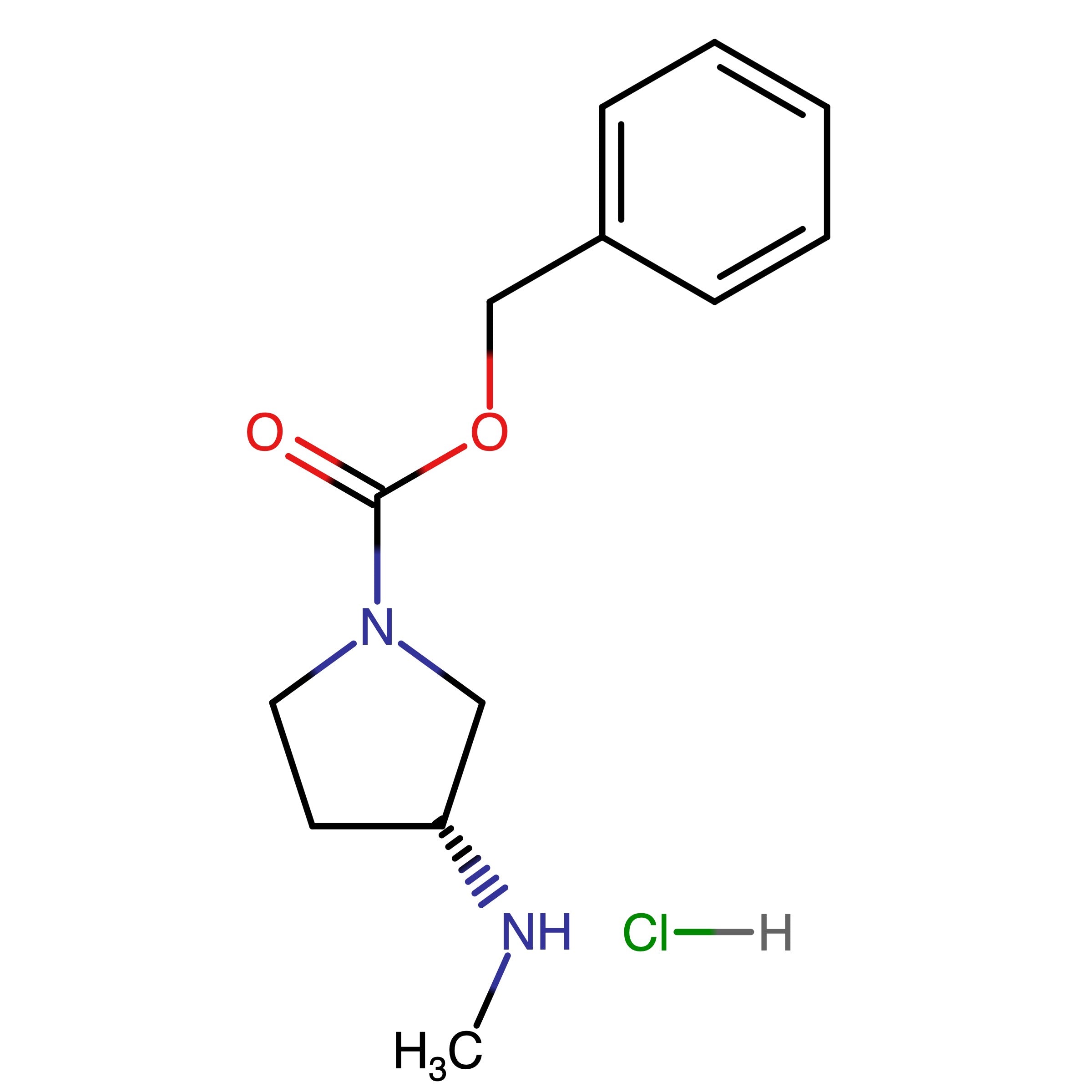 CAS RN 917357-83-6 | Benzyl (R)-3-(methylamino)pyrrolidine-1-carboxylate hydrochloride | MFCD08061938