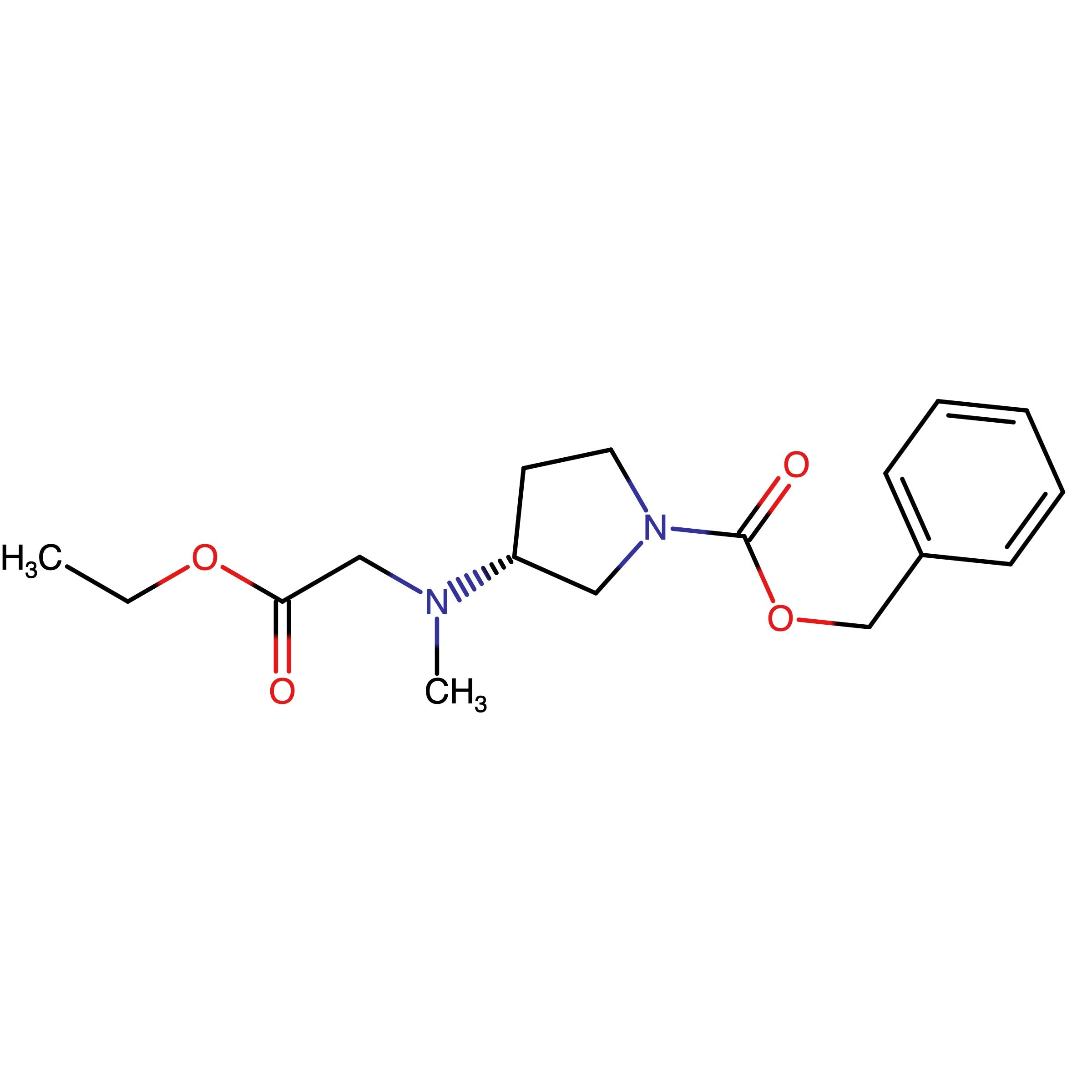 CAS RN 917357-84-7 | Benzyl (3R)-3-[(2-ethoxy-2-oxo-ethyl)(methyl)amino]pyrrolidine-1-carboxylate