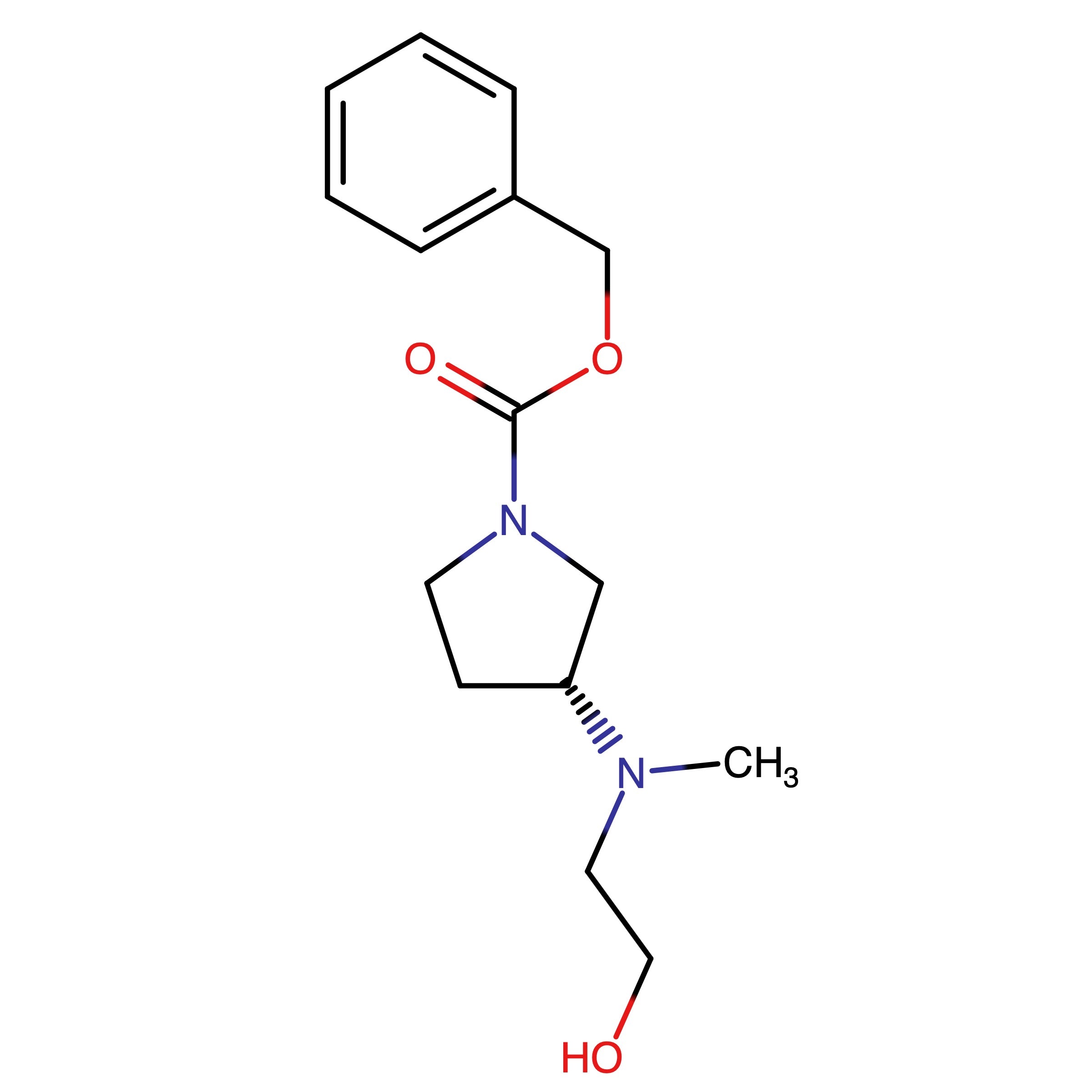 CAS RN 917357-85-8 | (R)-Benzyl 3-((2-hydroxyethyl)(methyl)amino)pyrrolidine-1-carboxylate | MFCD21092644