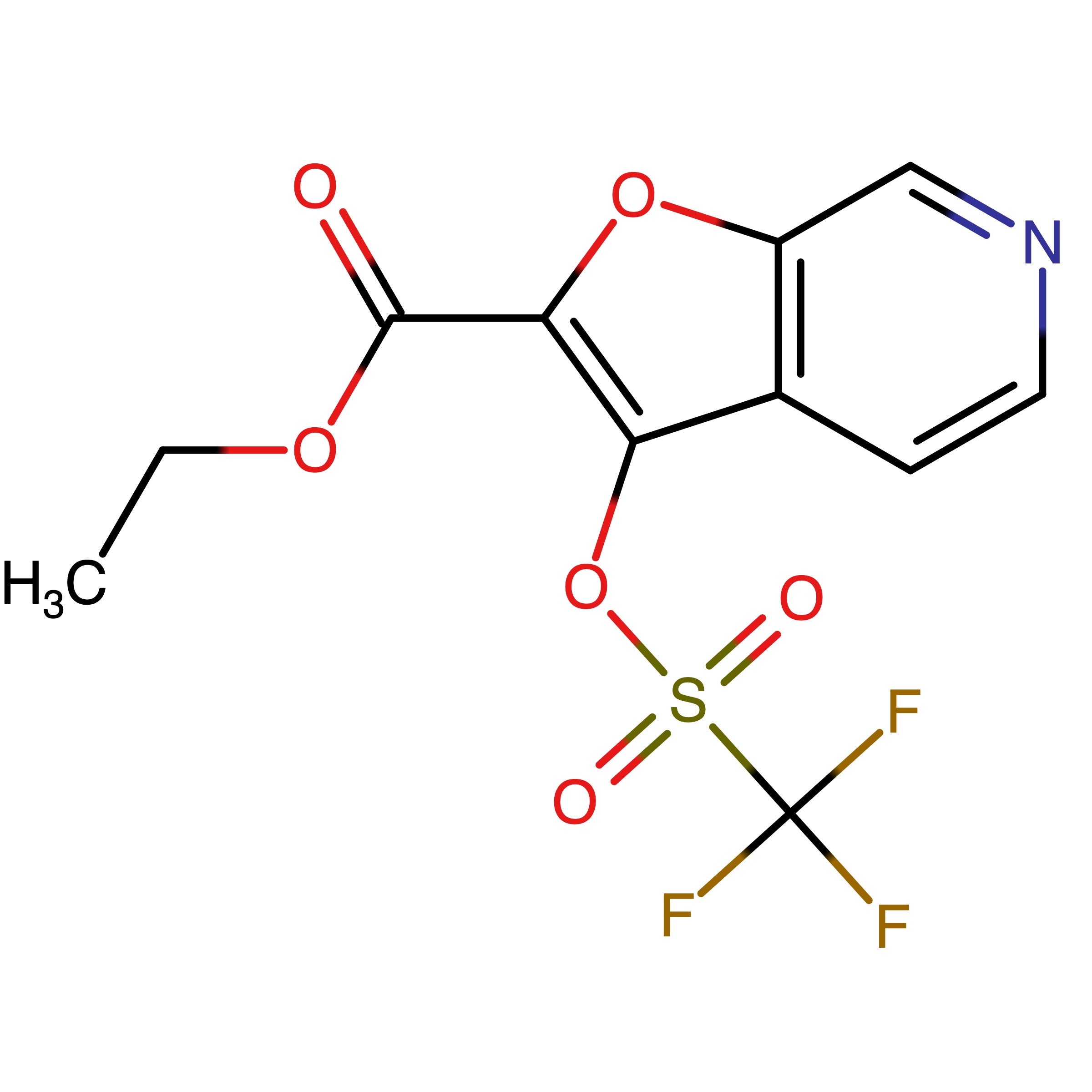 CAS RN 927804-63-5 | Ethyl 3-(((trifluoromethyl)sulfonyl)oxy)furo[2,3-c]pyridine-2-carboxylate | MFCD22690758