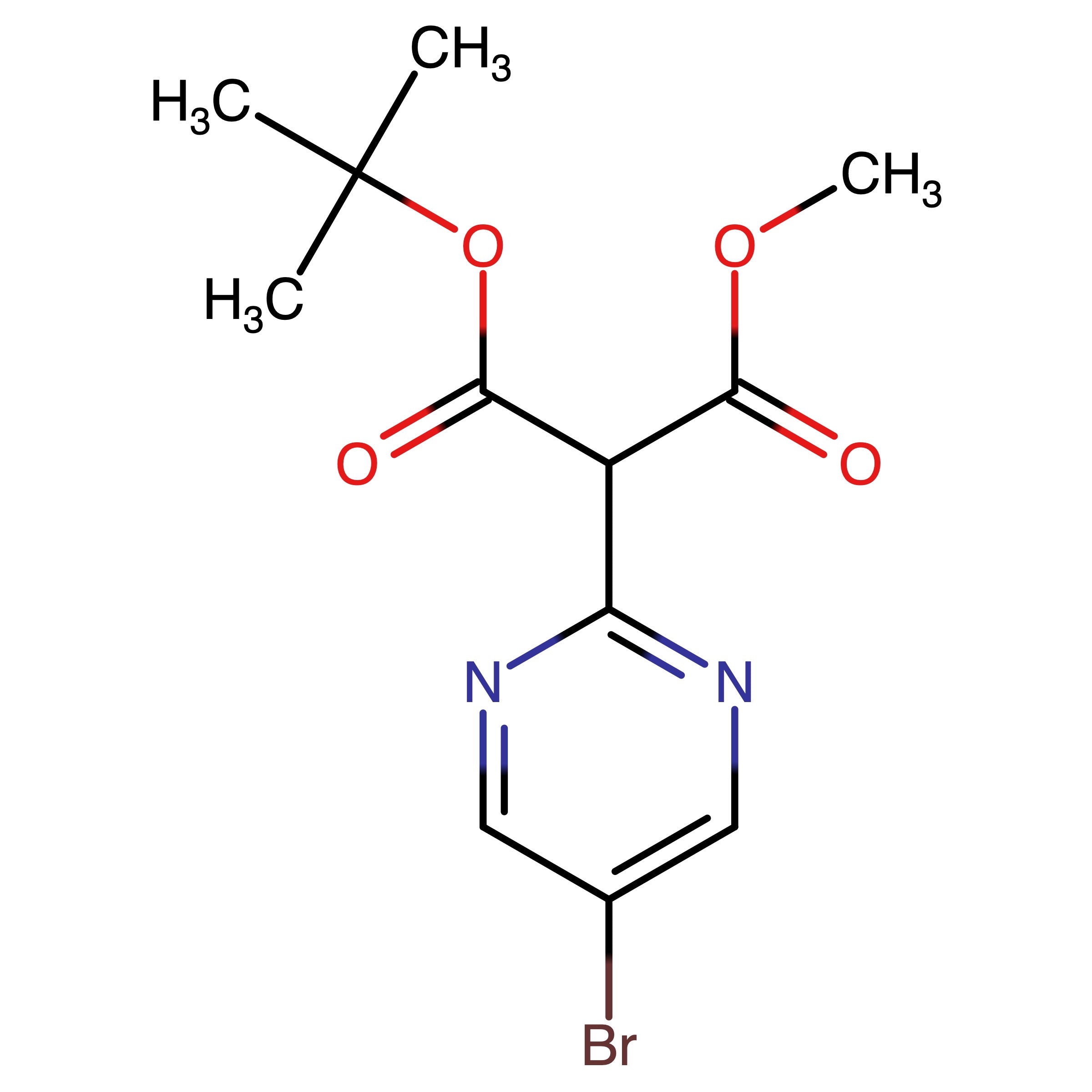 CAS RN 948594-79-4 | 1-tert-Butyl 3-methyl 2-(5-bromopyrimidin-2-yl)malonate | MFCD25509425