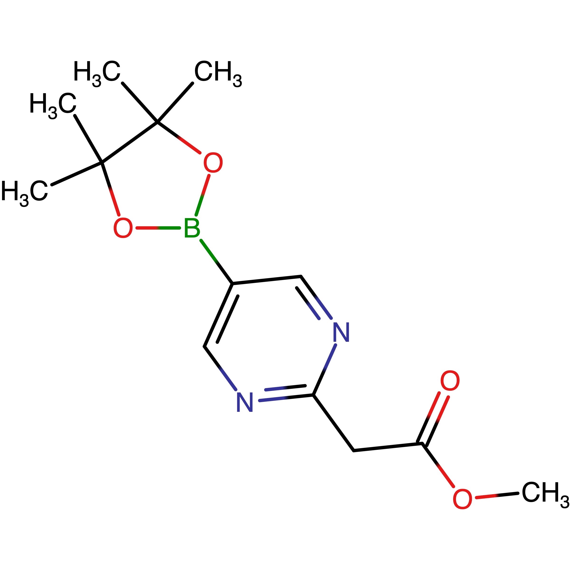 CAS RN 948594-81-8 | Methyl 2-(5-(4,4,5,5-tetramethyl-1,3,2-dioxaborolan-2-yl)pyrimidin-2-yl)acetate | MFCD16987770
