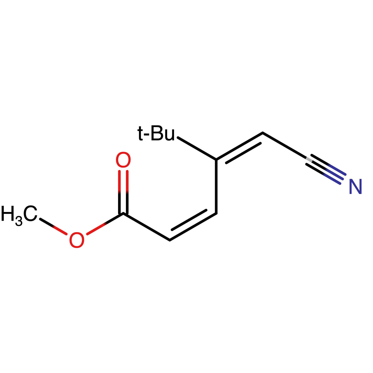 Methyl (2Z,4E)-4-(cyanomethylene)-5,5-dimethylhex-2-enoate