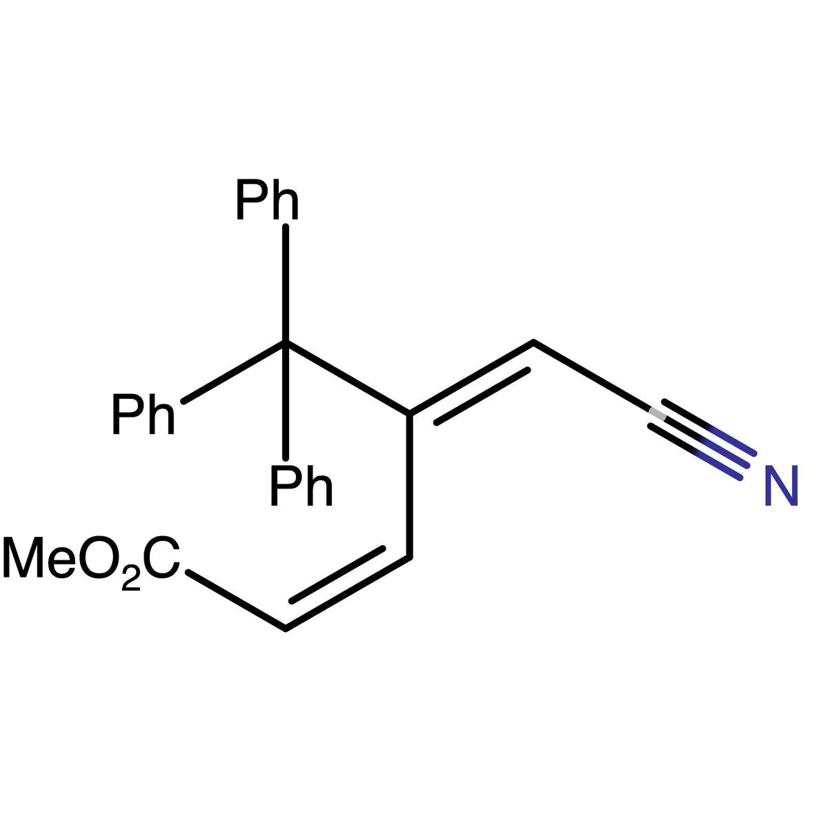 Methyl (2Z,4E)-5-cyano-4-tritylpenta-2,4-dienoate