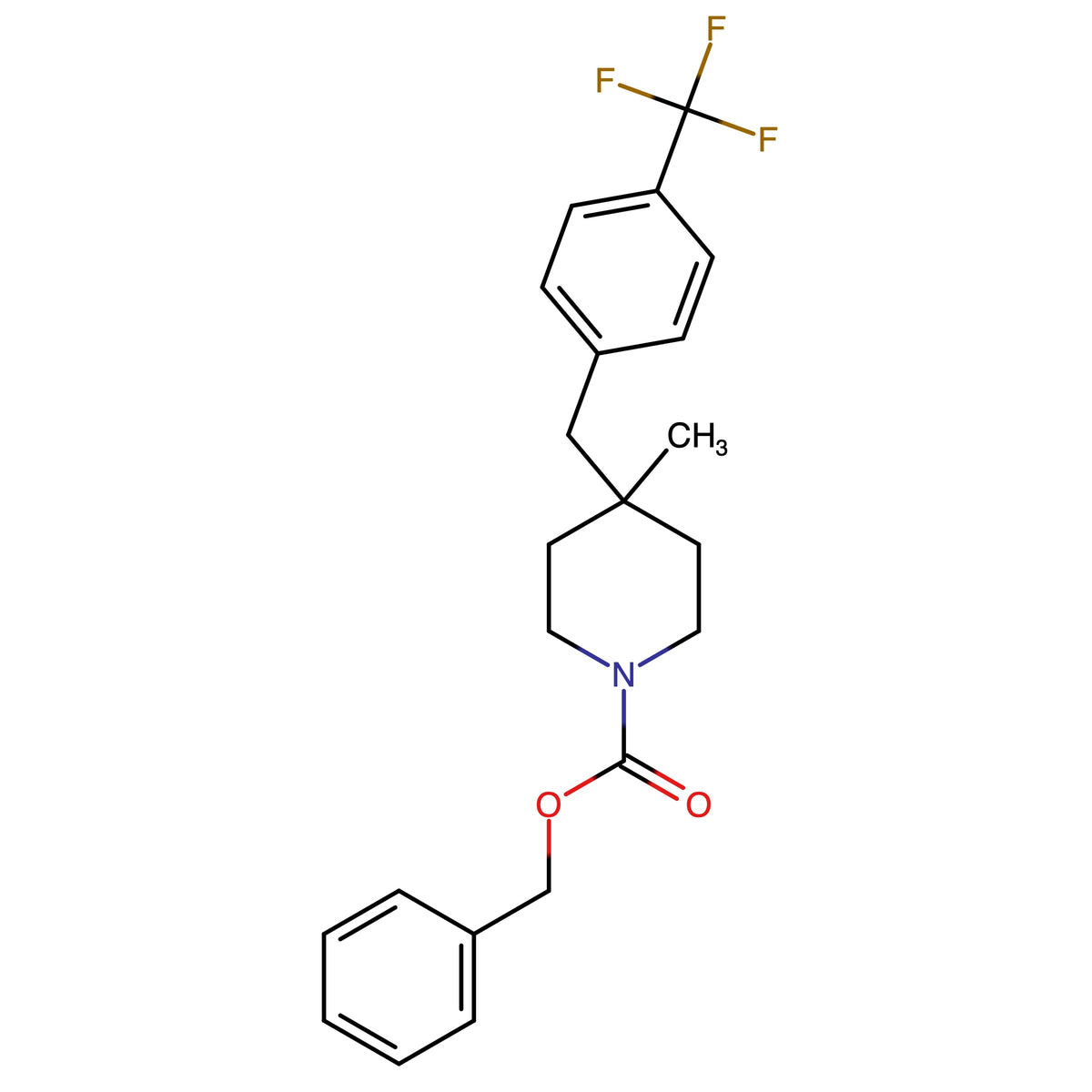 Benzyl 4-methyl-4-(4-(trifluoromethyl)benzyl)piperidine-1-carboxylateÊ