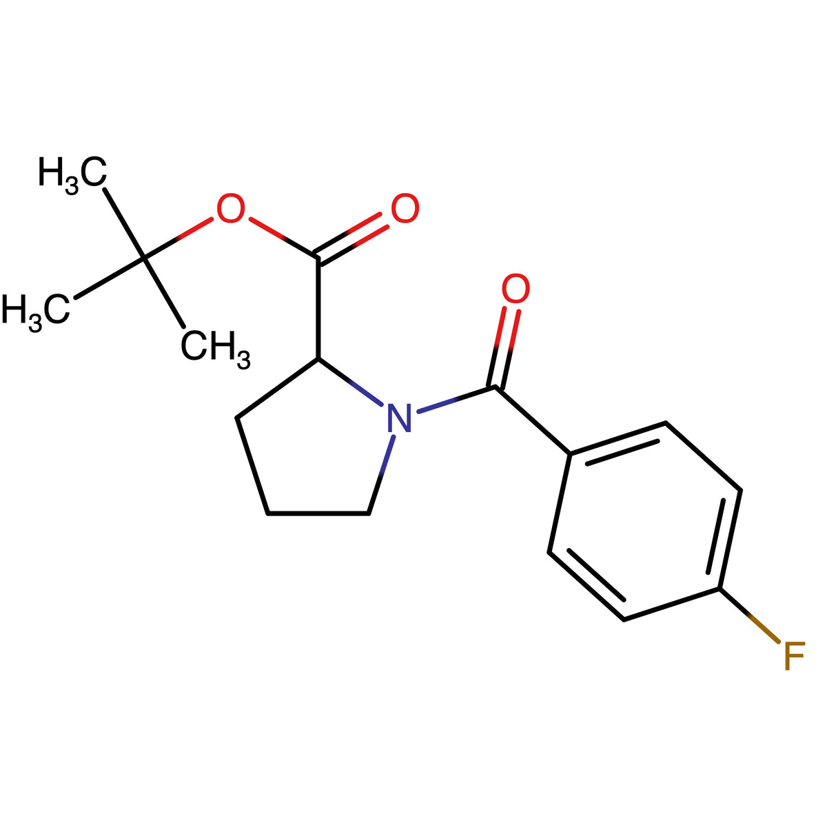tert-Butyl (4-fluorobenzoyl)-D/L-prolinate (mixture of rotamers)