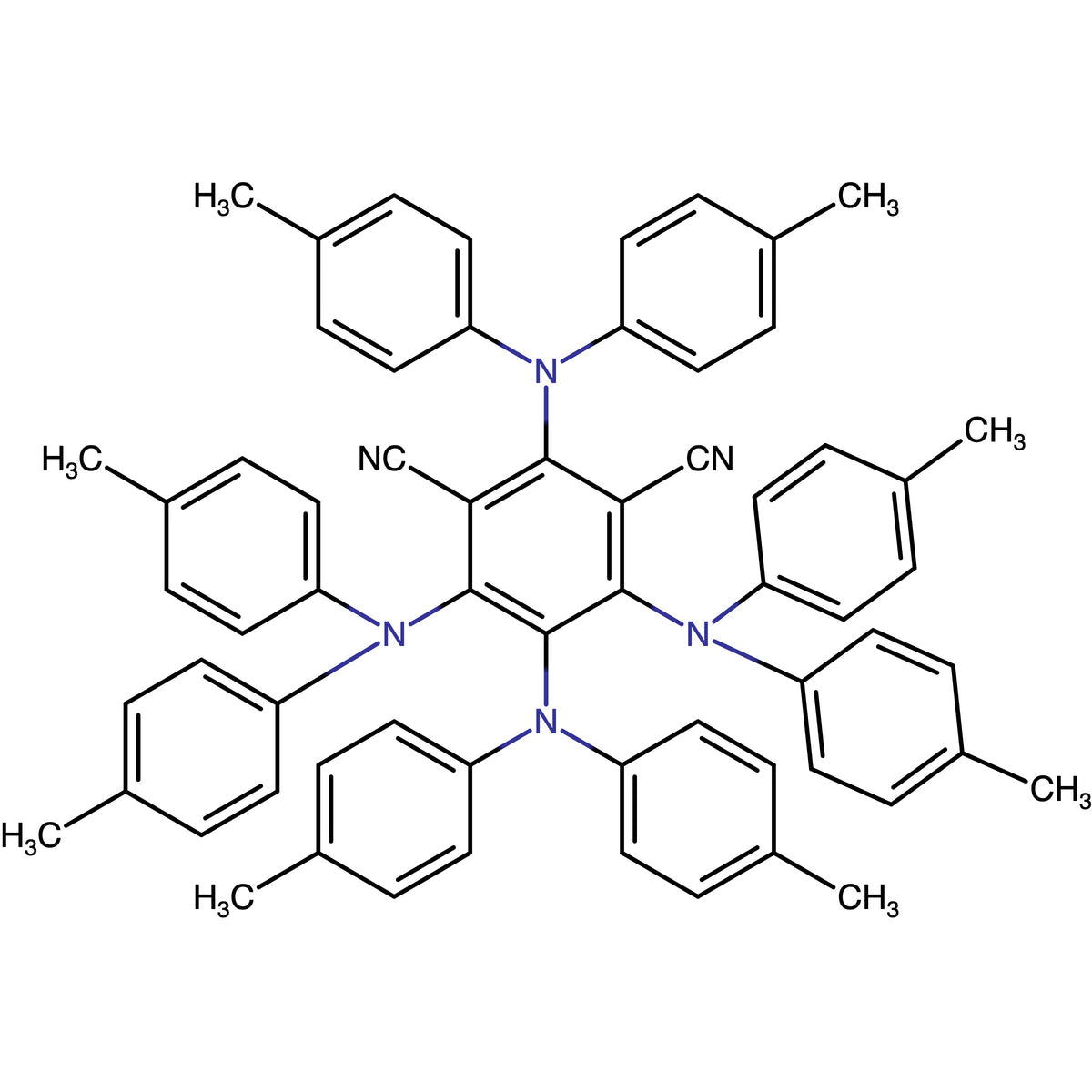2,4,5,6-Tetrakis(4-methyl-N-(4-methylphenyl)anilino)benzene-1,3-dicarbonitrile