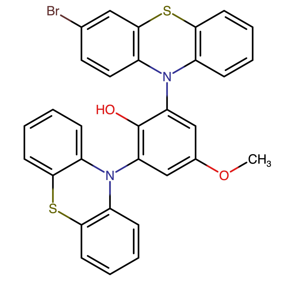2-(3-Bromo-10H-phenothiazin-10-yl)-4-methoxy-6-(10H-phenothiazin-10-yl)phenol