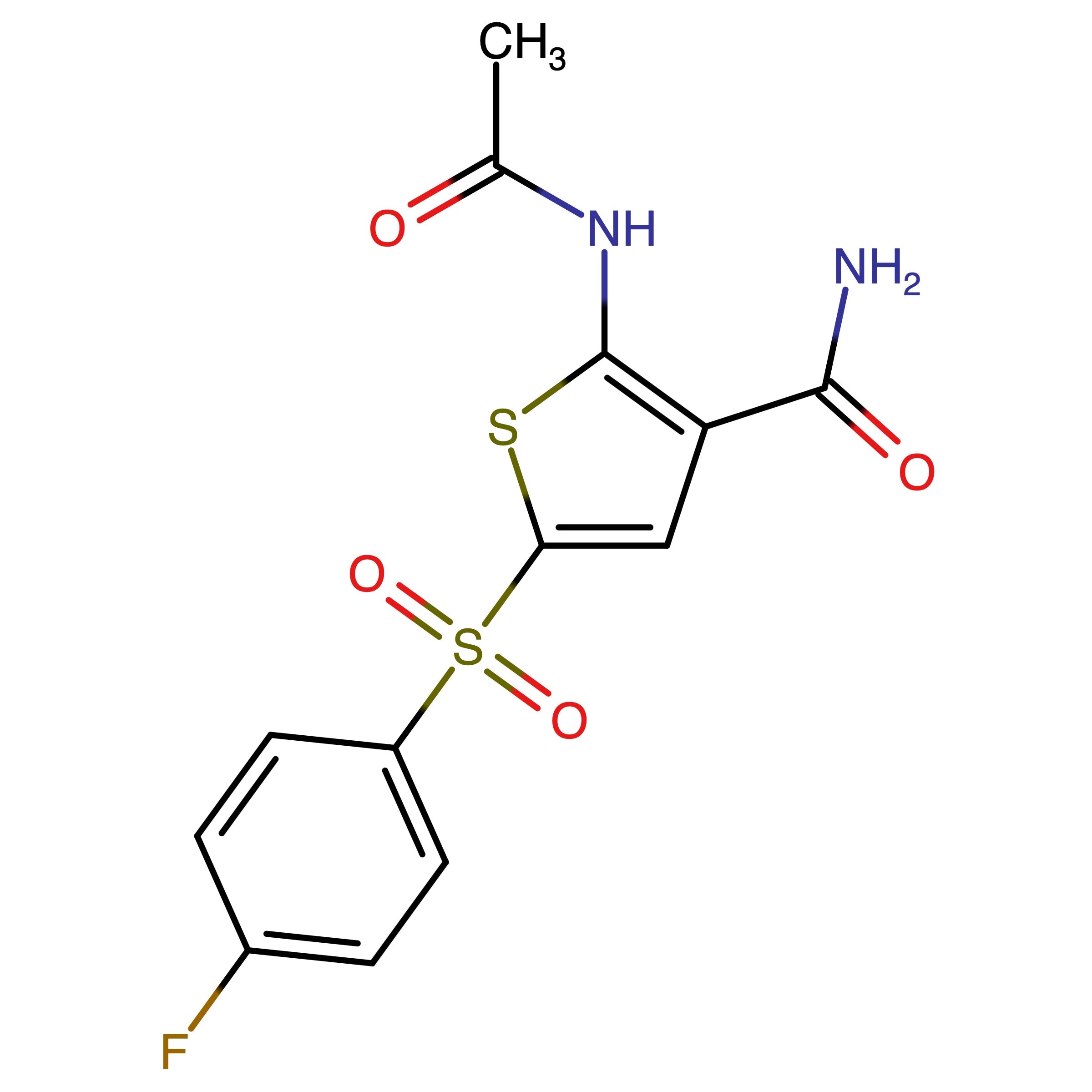 2-Acetamido-5-(4-fluorophenyl)sulfonylthiophene-3-carboxamide 