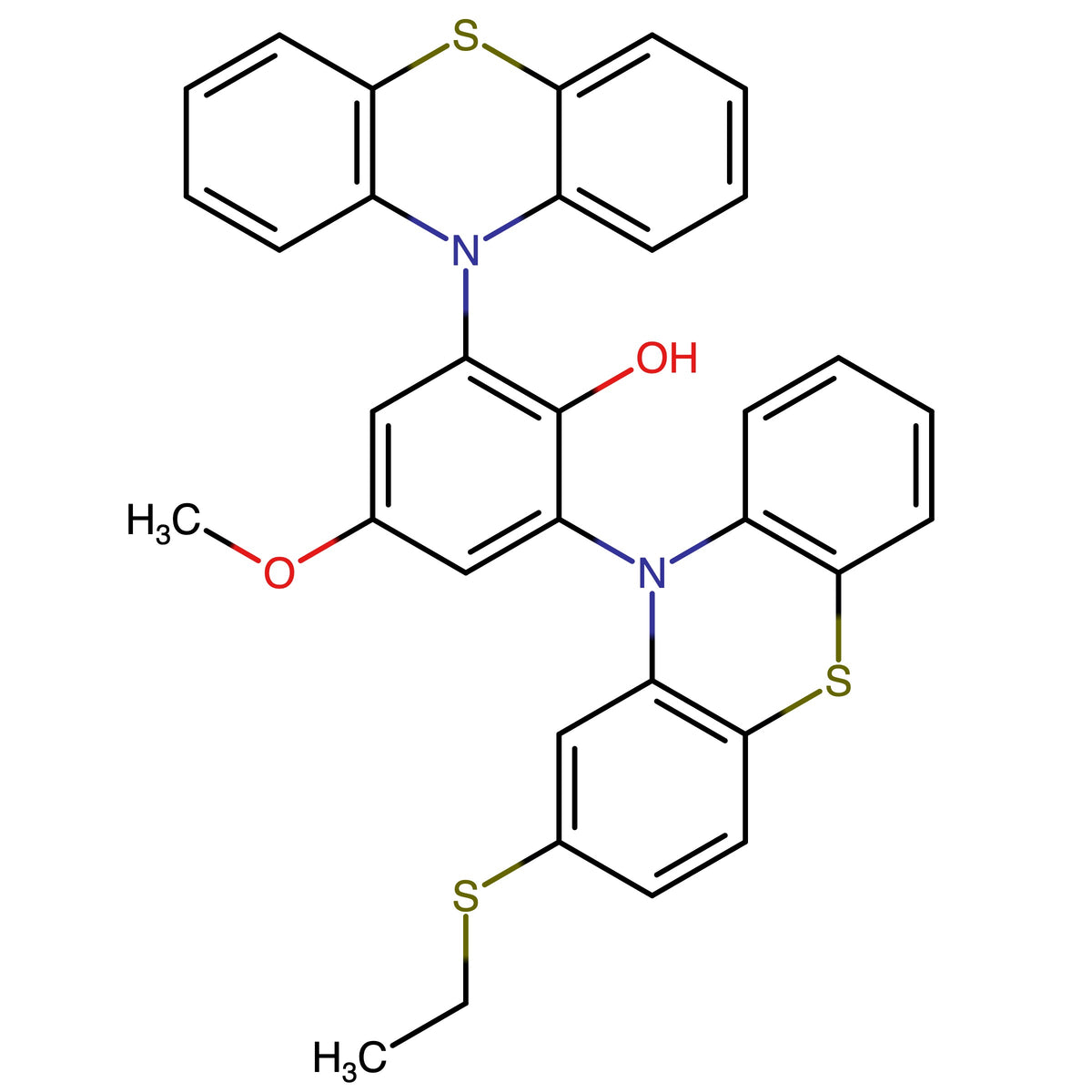 2-(2-(Ethylthio)-10H-phenothiazin-10-yl)-4-methoxy-6-(10H-phenothiazin-10-yl)phenol