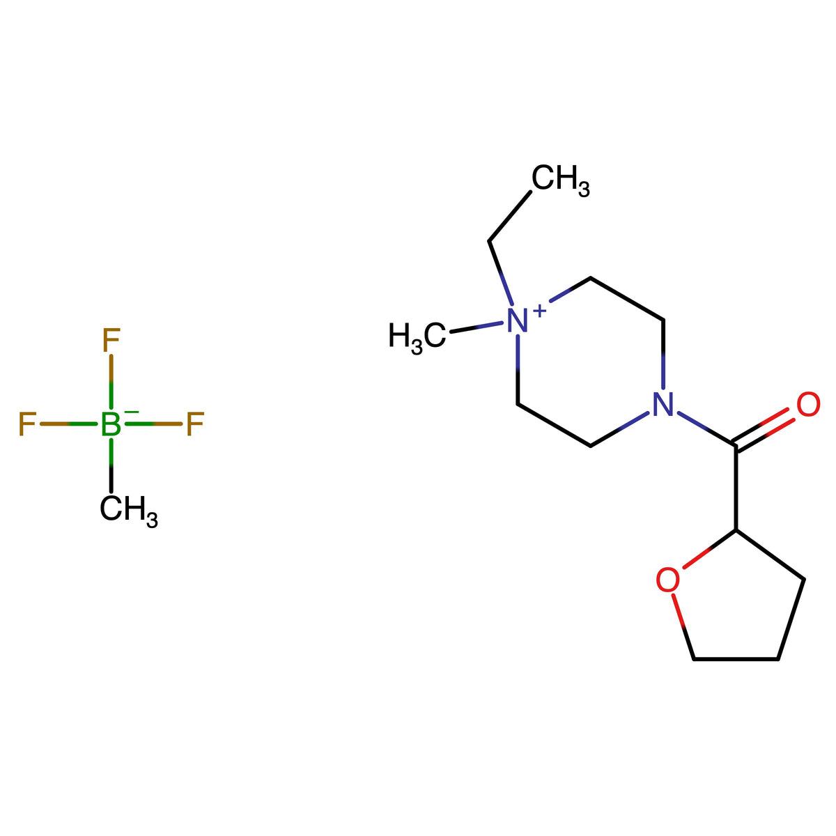 1-(1-Methyl-4-(oxolan-2-ylcarbonyl)piperazin-1-ium-1-yl)-ethane methyltrifluoroborate (mixture of diastereomers and rotamers)