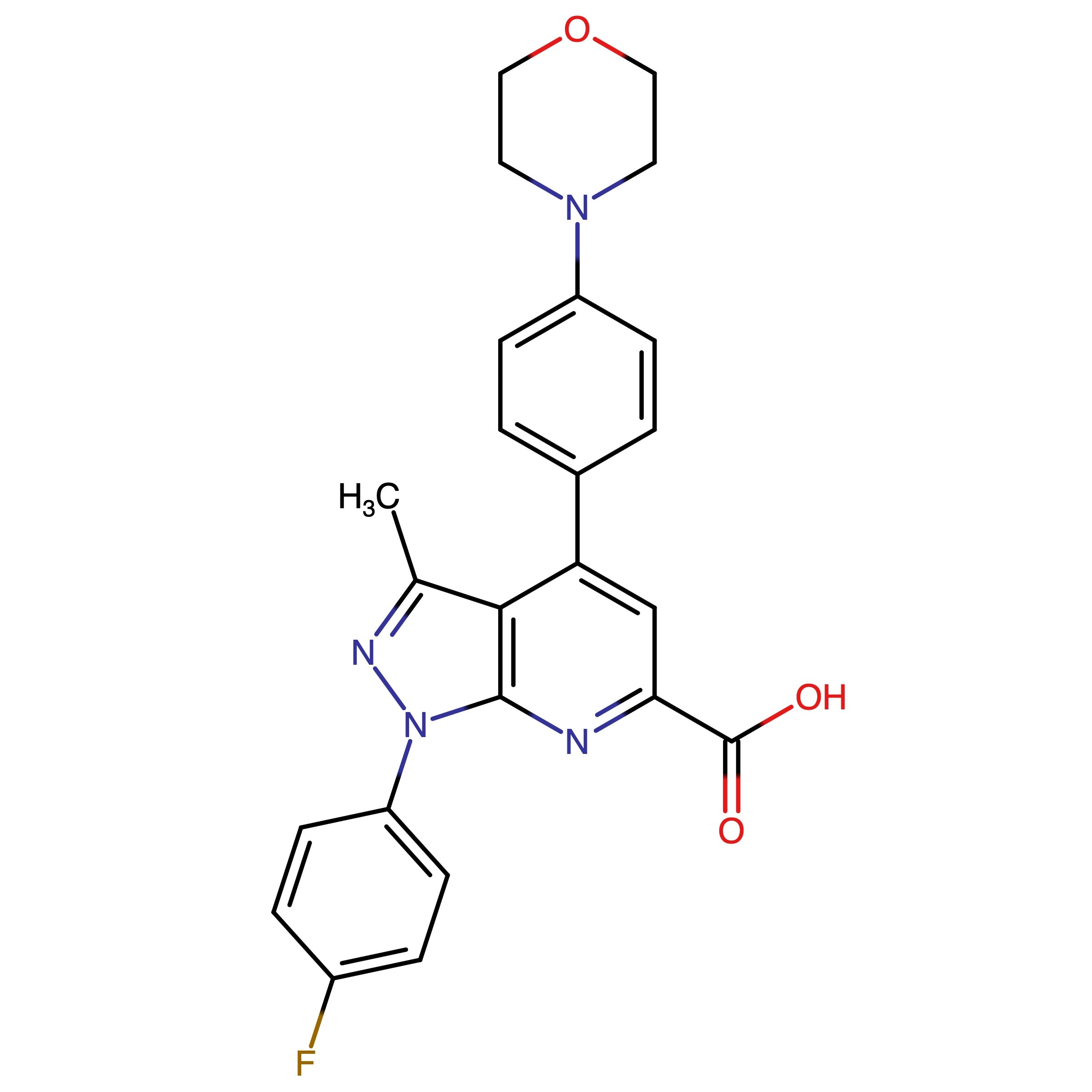 1-(4-Fluorophenyl)-3-methyl-4-(4-morpholin-4-ylphenyl)pyrazolo[5,4-b]pyridine-6-carboxylic acid 