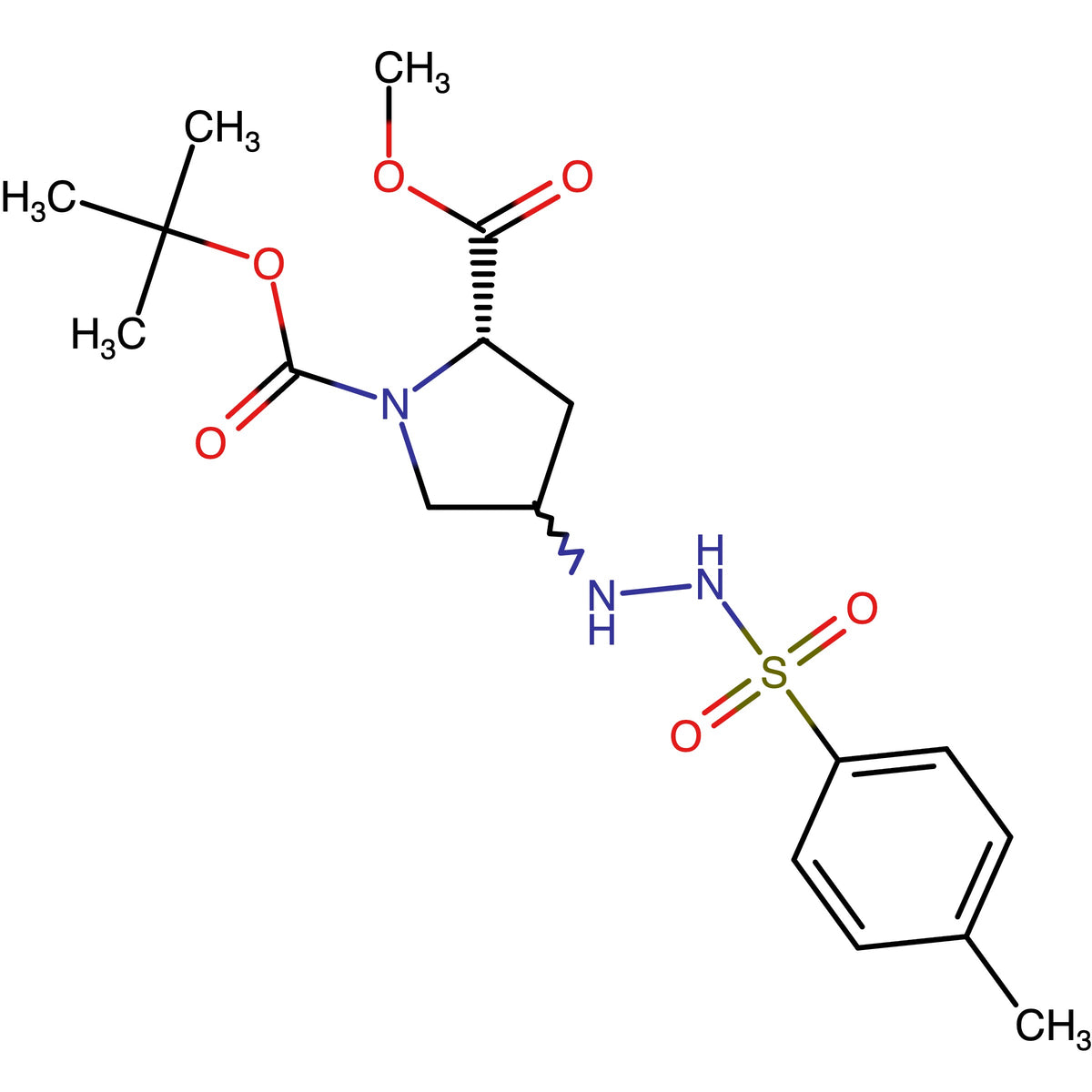 1-(tert-Butyl) 2-methyl (2S)-4-(2-tosylhydrazineyl)pyrrolidine-1,2-dicarboxylate (mixture of rotamers)