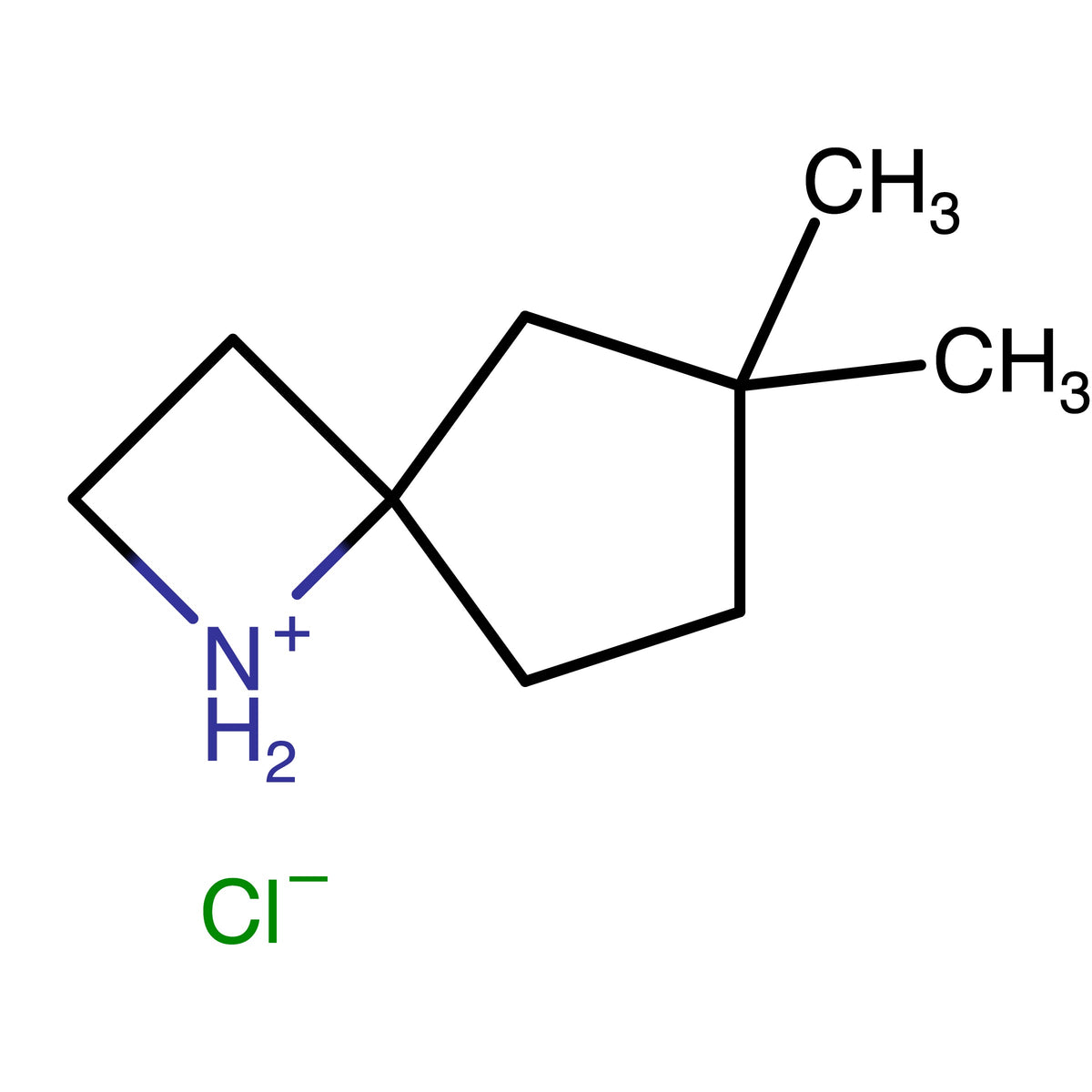 6,6-Dimethyl-1-azaspiro[3.4]octan-1-ium chloride