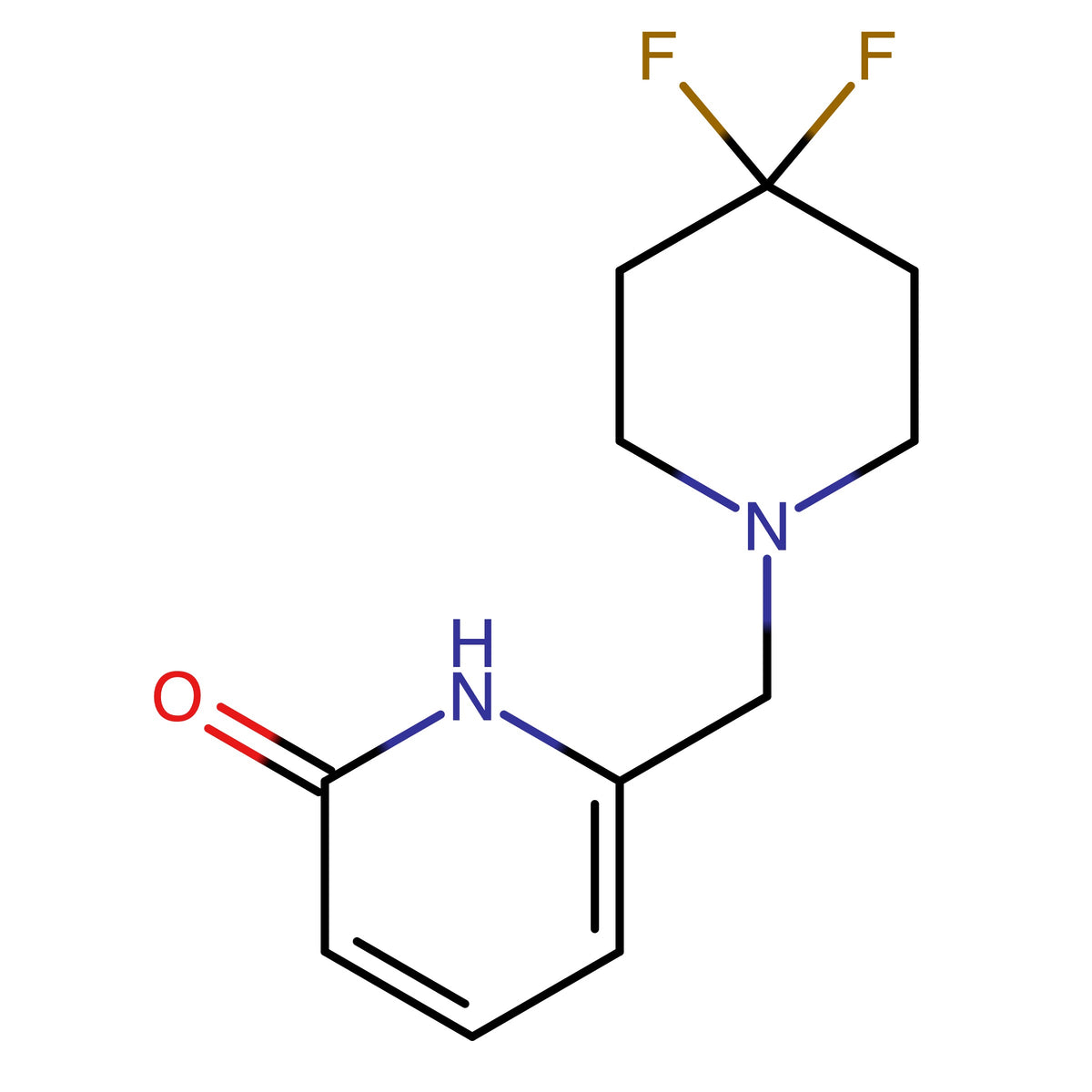 6-((4,4-Difluoropiperidin-1-yl)methyl)pyridin-2(1H)-one